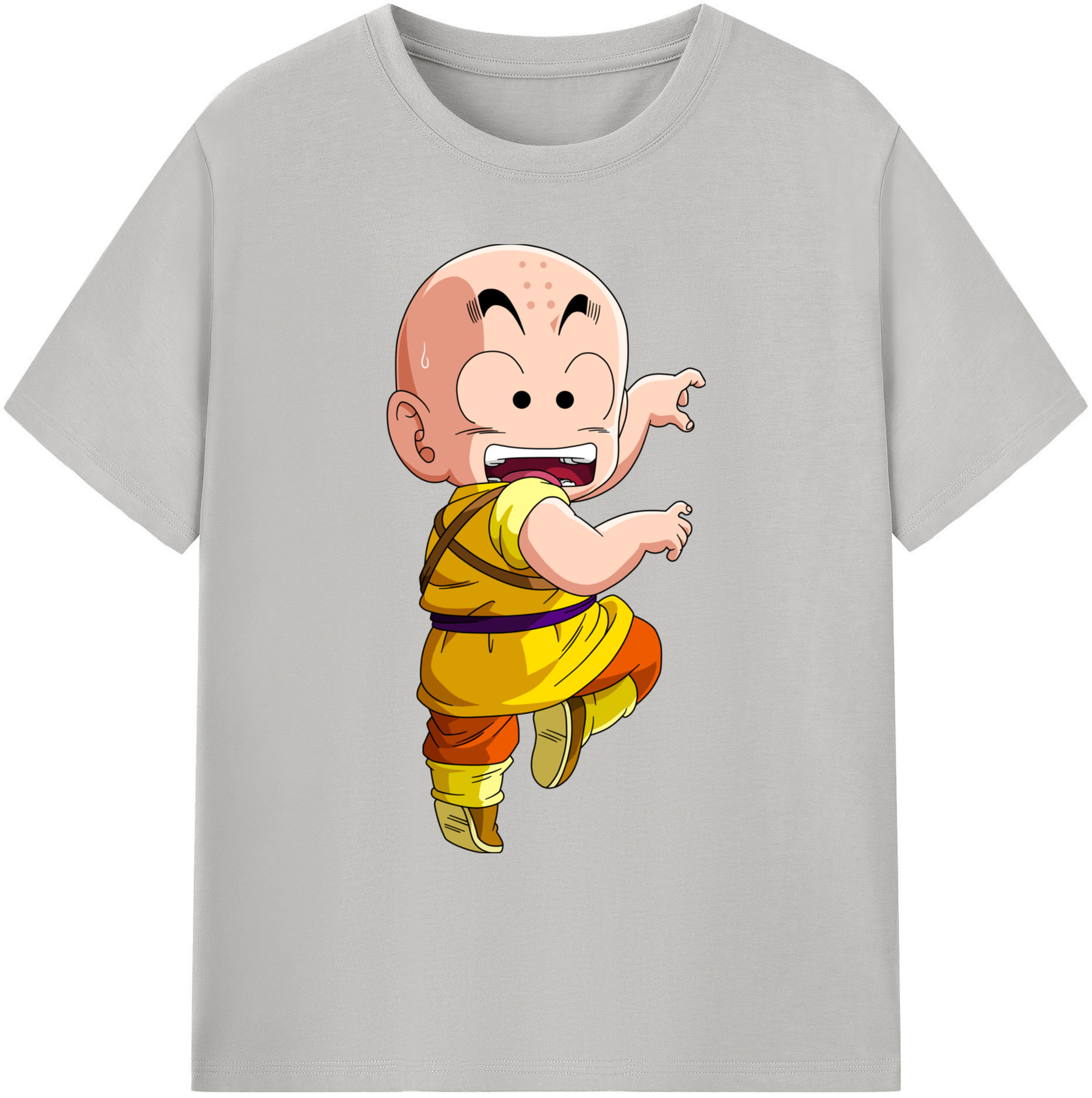 （画像用） ドラゴンボール クリリン DRAGON BALL krillin 綿100％ メンズ半袖Tシャツ｜肌触りやわらか＆通気性