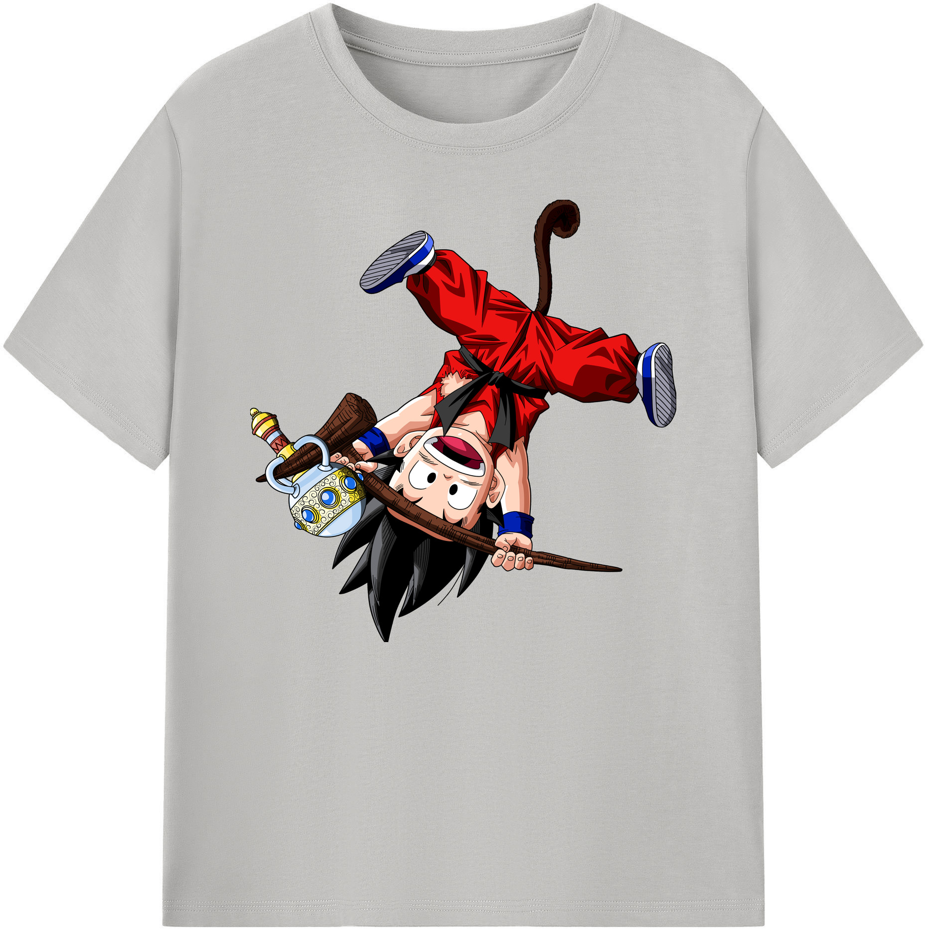 （画像用） ドラゴンボール 孫悟空（そん ごくう）Son Goku カカロット DRAGON BALL Kakarotto 綿100％ メンズ半袖Tシャツ｜肌触りやわらか＆通気性