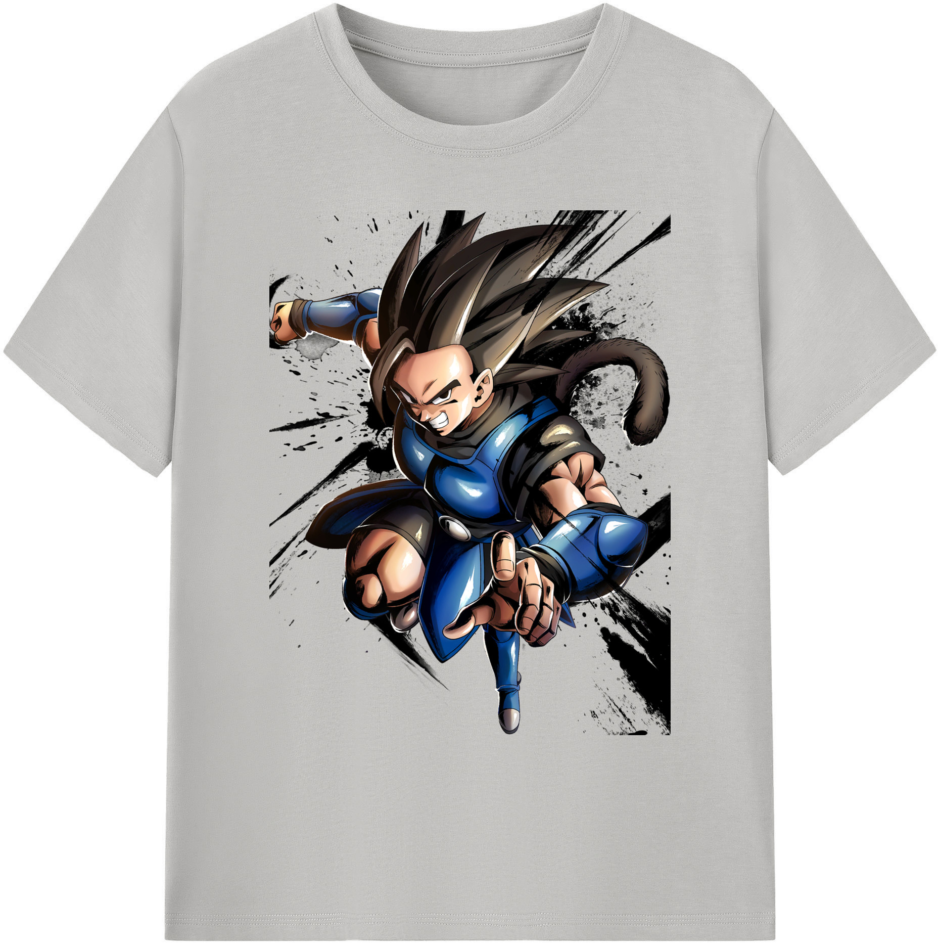 （画像用） ドラゴンボール ベジータ四世（Bejīta Yonsei）DRAGON BALL Vegeta IV 綿100％ メンズ半袖Tシャツ｜肌触りやわらか＆通気性