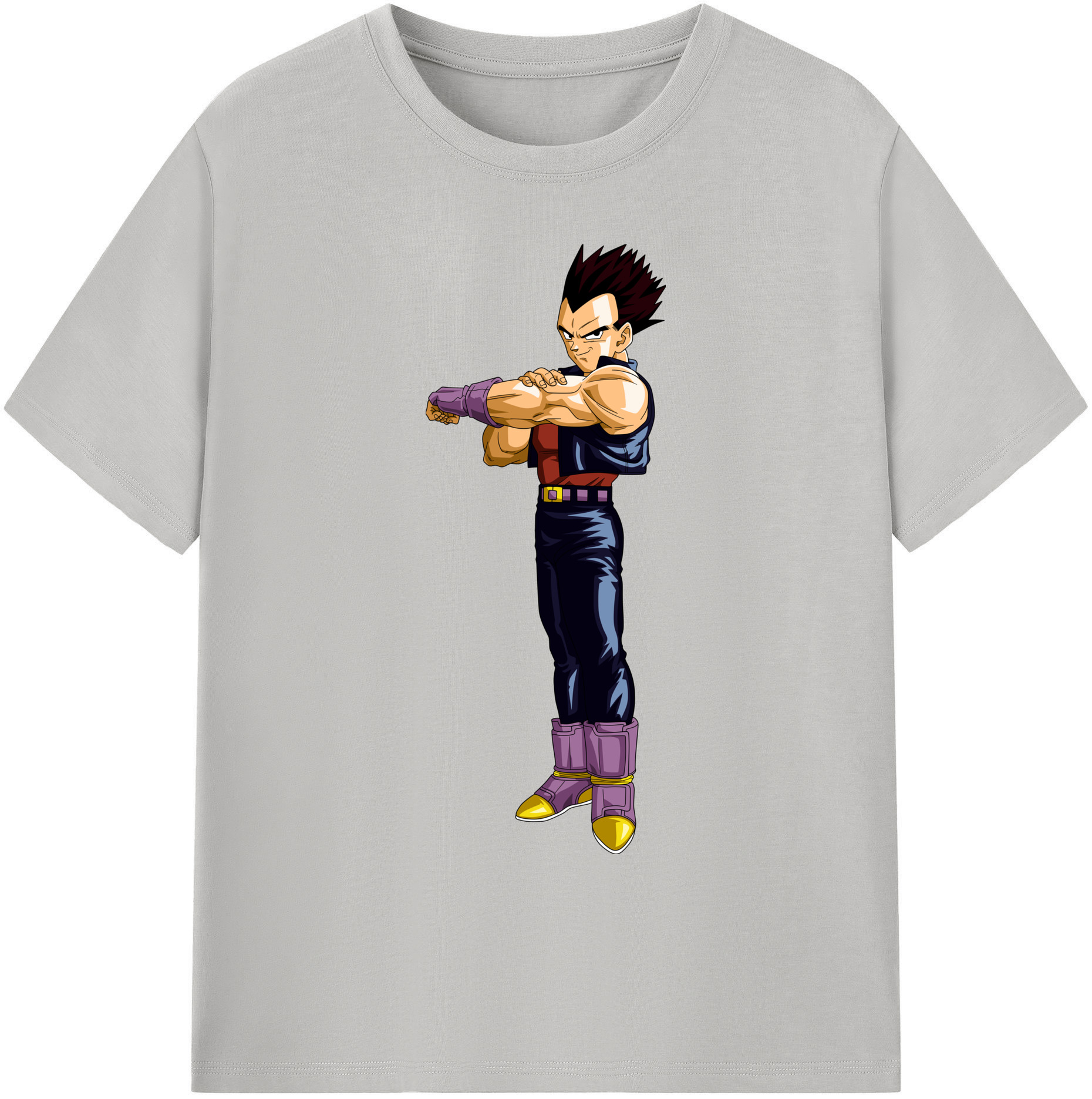（画像用） ドラゴンボール ベジータ四世（Bejīta Yonsei）DRAGON BALL Vegeta IV 綿100％ メンズ半袖Tシャツ｜肌触りやわらか＆通気性