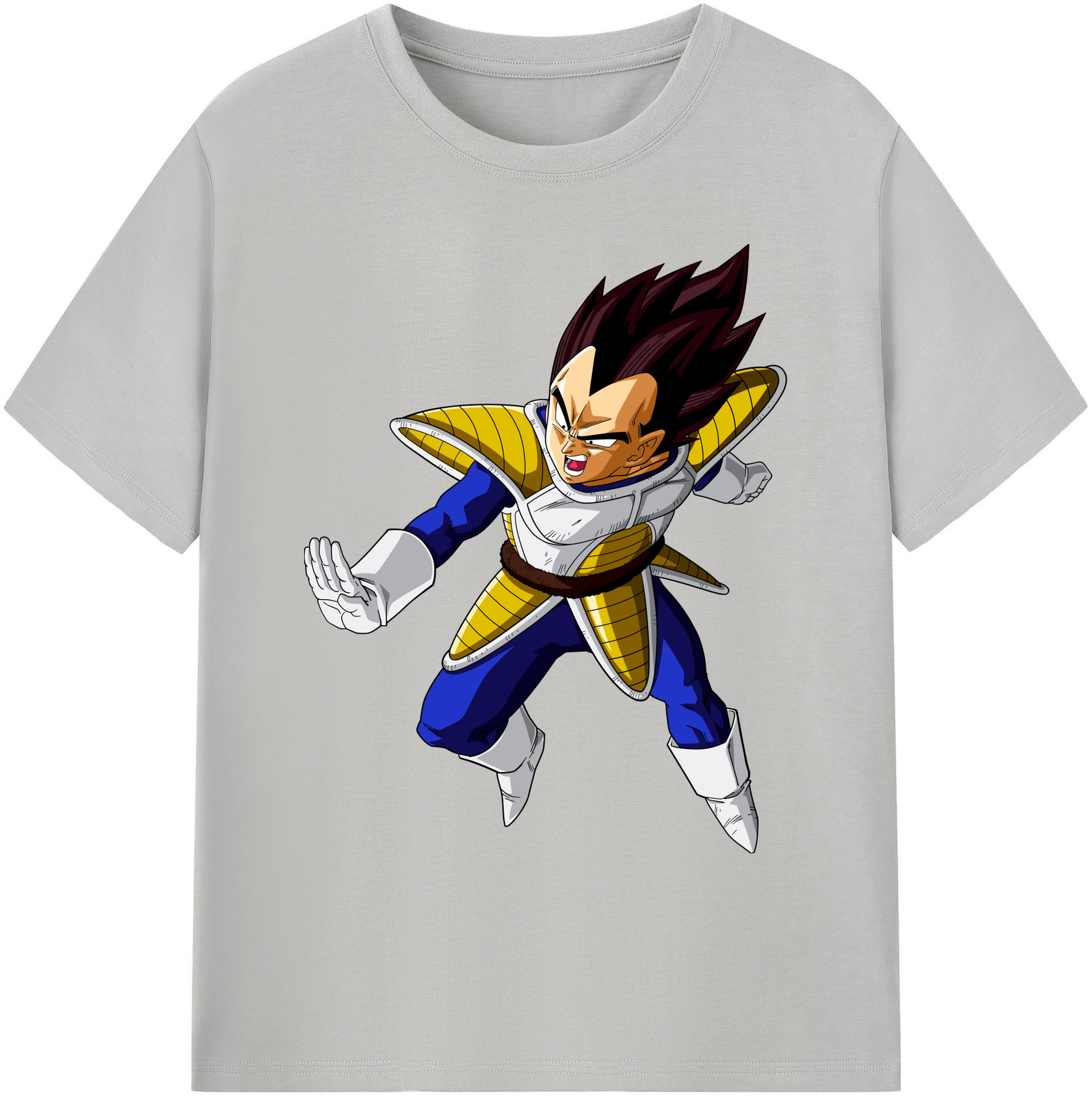 （画像用） ドラゴンボール ベジータ四世（Bejīta Yonsei）DRAGON BALL Vegeta IV 綿100％ メンズ半袖Tシャツ｜肌触りやわらか＆通気性