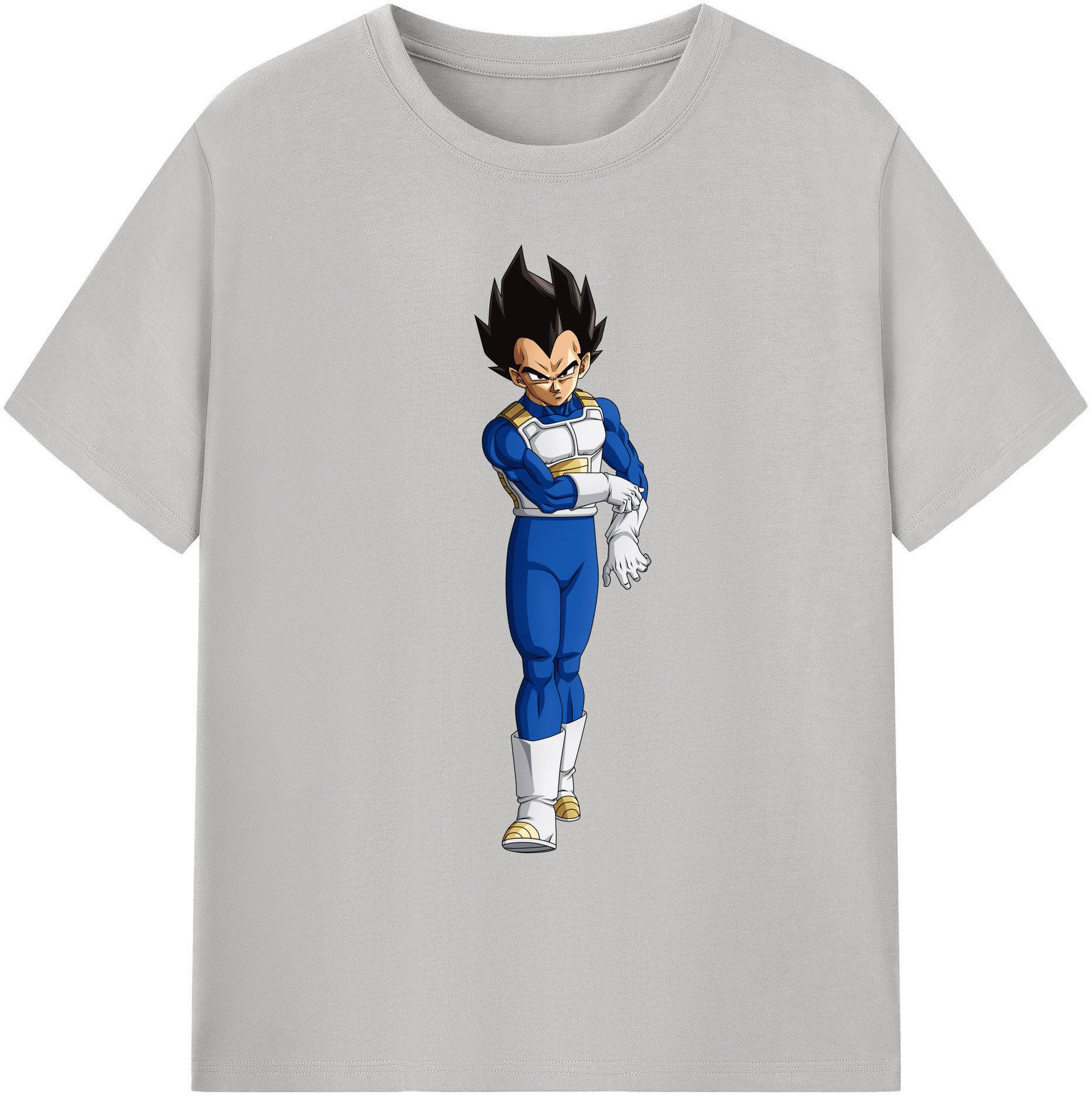 （画像用） ドラゴンボール ベジータ四世（Bejīta Yonsei）DRAGON BALL Vegeta IV 綿100％ メンズ半袖Tシャツ｜肌触りやわらか＆通気性