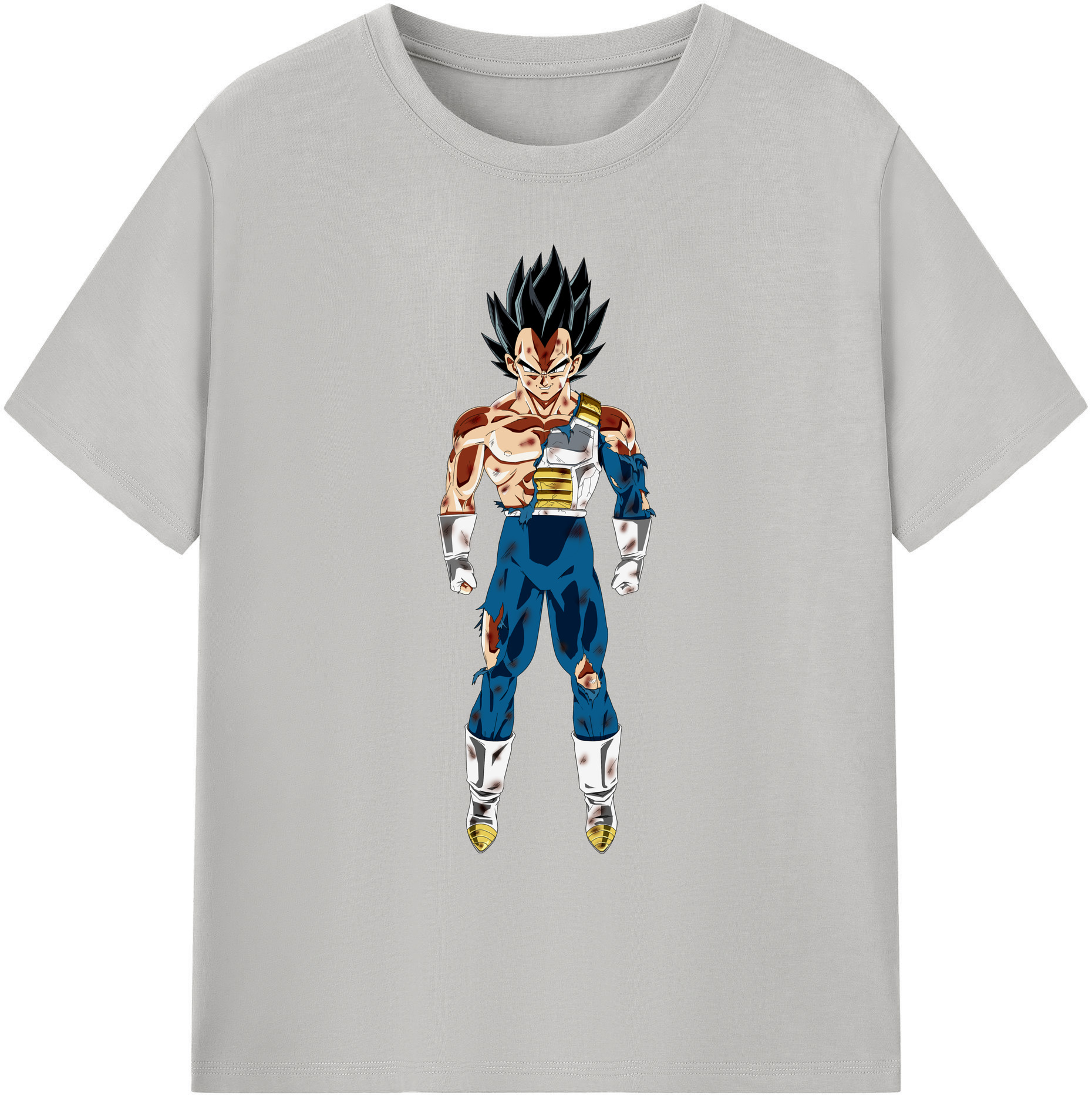 （画像用） ドラゴンボール ベジータ四世（Bejīta Yonsei）DRAGON BALL Vegeta IV 綿100％ メンズ半袖Tシャツ｜肌触りやわらか＆通気性