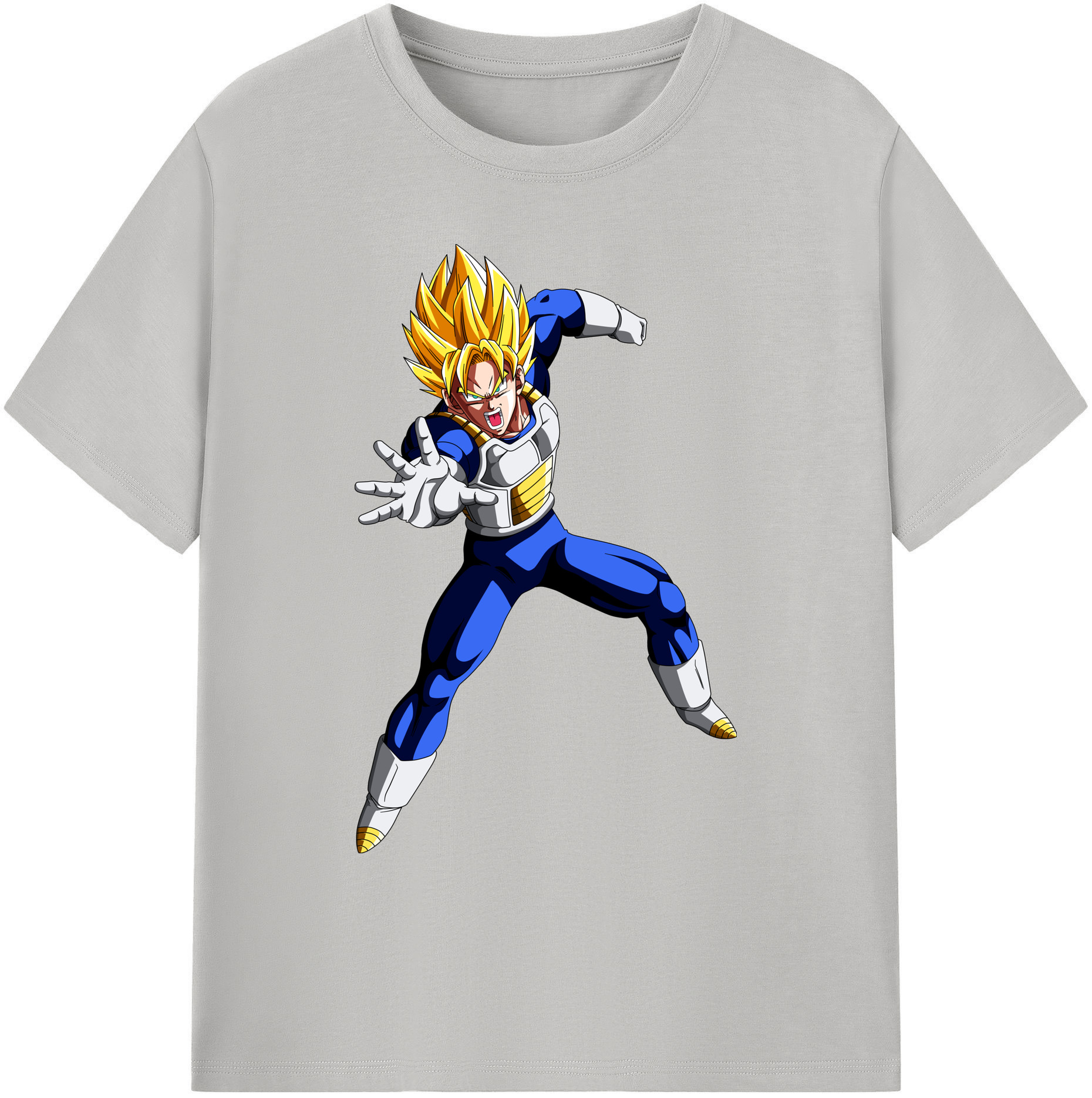 （画像用） ドラゴンボール ベジータ四世（Bejīta Yonsei）DRAGON BALL Vegeta IV 綿100％ メンズ半袖Tシャツ｜肌触りやわらか＆通気性