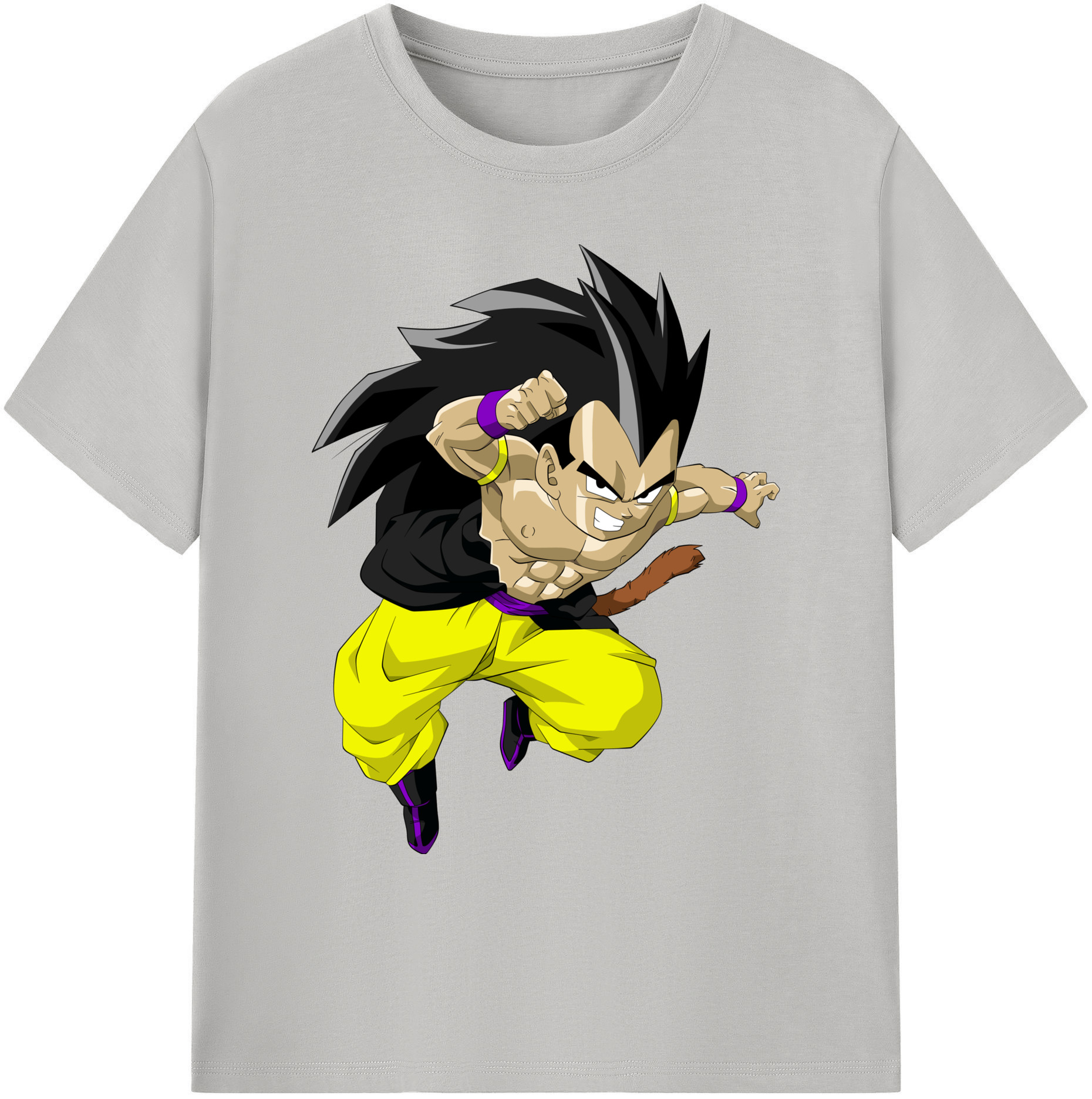 （画像用） ドラゴンボール ベジータ四世（Bejīta Yonsei）DRAGON BALL Vegeta IV 綿100％ メンズ半袖Tシャツ｜肌触りやわらか＆通気性