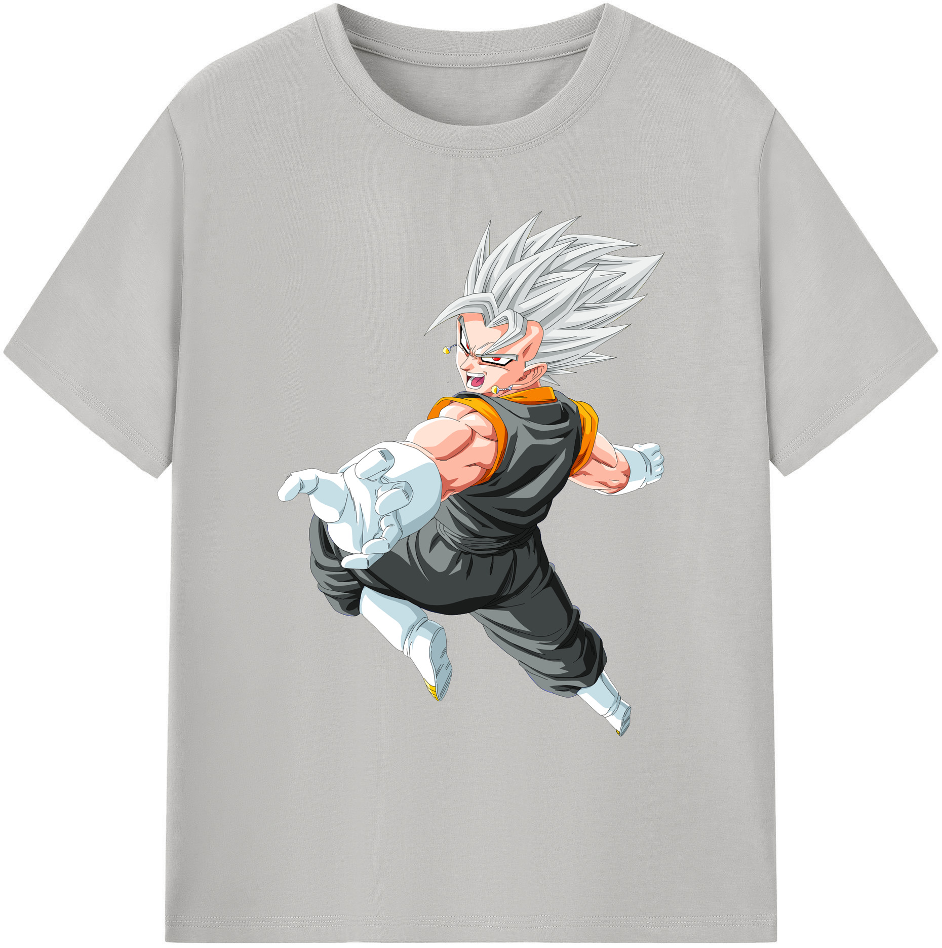 （画像用） ドラゴンボール ベジータ四世（Bejīta Yonsei）DRAGON BALL Vegeta IV 綿100％ メンズ半袖Tシャツ｜肌触りやわらか＆通気性