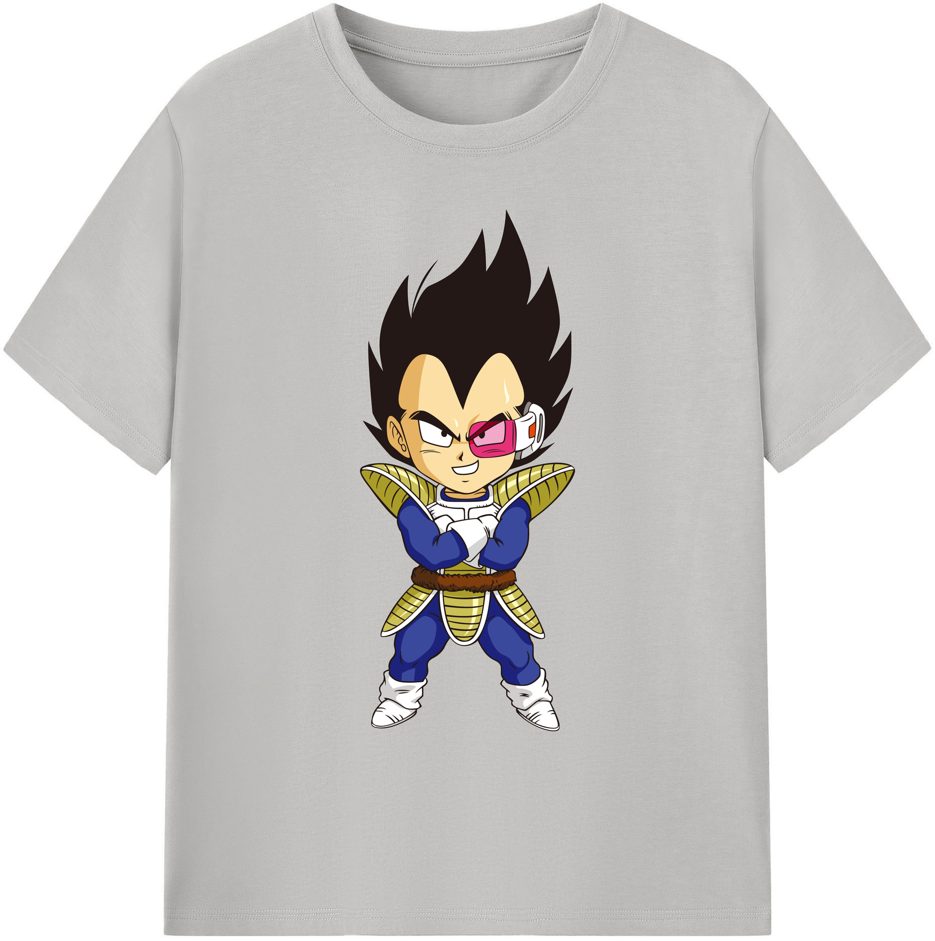 （画像用） ドラゴンボール ベジータ四世（Bejīta Yonsei）DRAGON BALL Vegeta IV 綿100％ メンズ半袖Tシャツ｜肌触りやわらか＆通気性