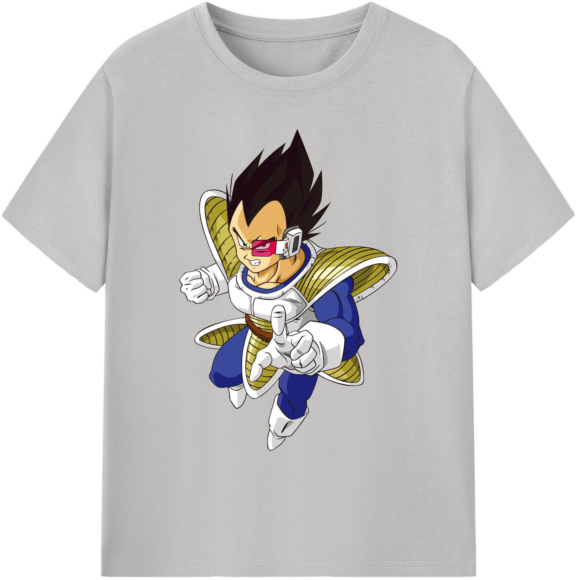 （画像用） ドラゴンボール ベジータ四世（Bejīta Yonsei）DRAGON BALL Vegeta IV 綿100％ メンズ半袖Tシャツ｜肌触りやわらか＆通気性