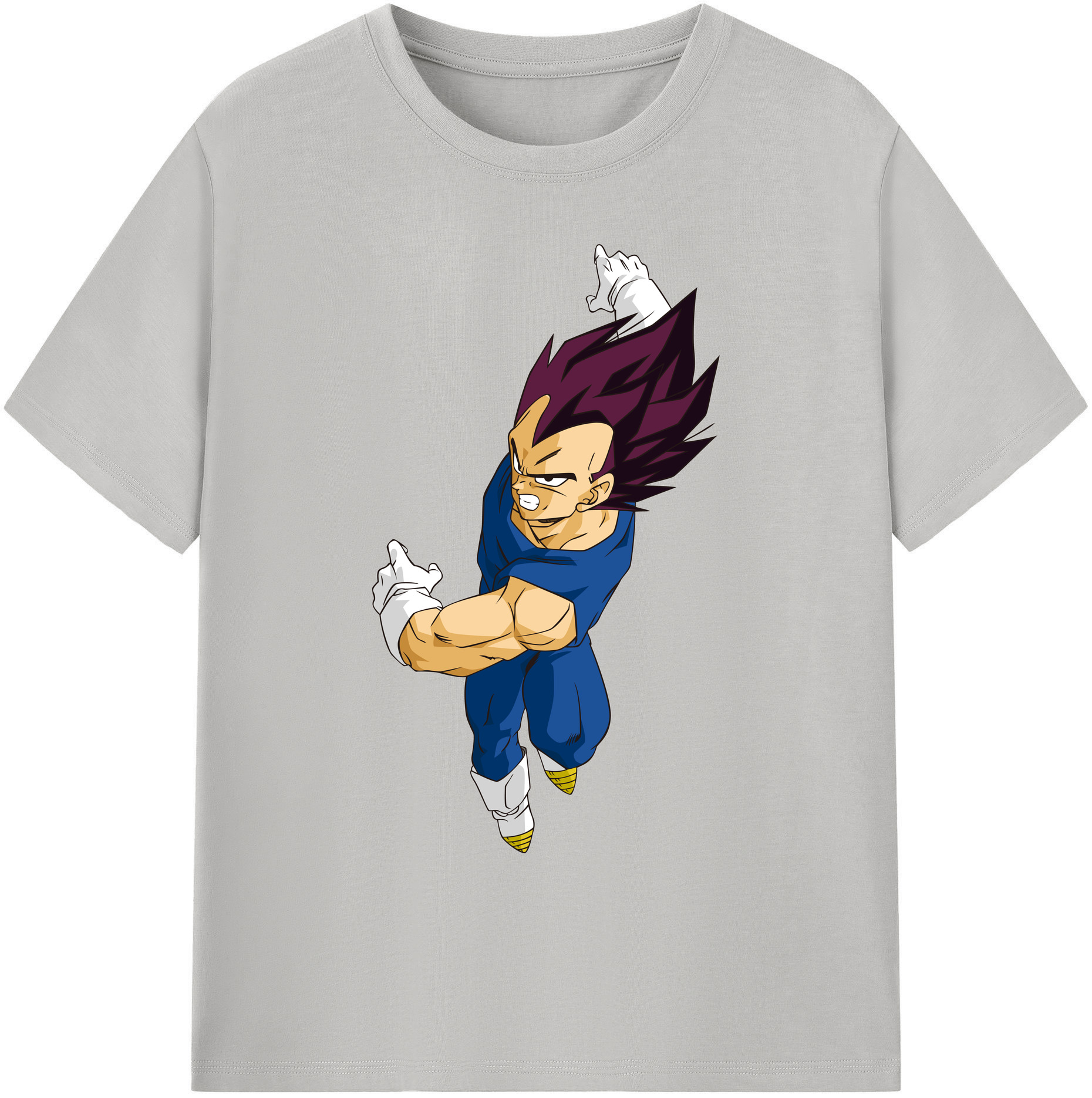 （画像用） ドラゴンボール ベジータ四世（Bejīta Yonsei）DRAGON BALL Vegeta IV 綿100％ メンズ半袖Tシャツ｜肌触りやわらか＆通気性