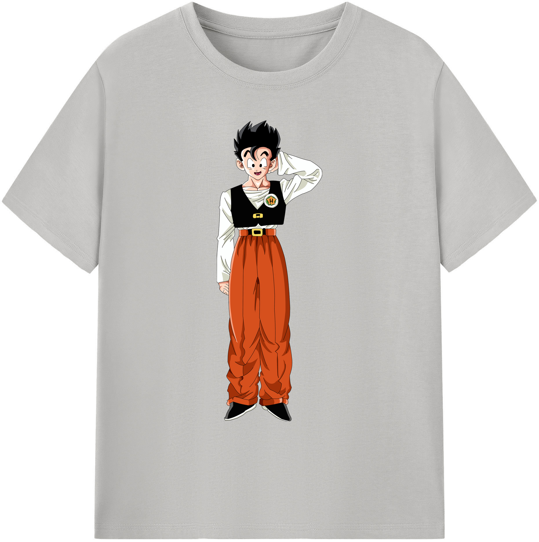 （画像用） ドラゴンボール 孫 悟飯（そんごはん）DRAGON BALL Son Gohan 綿100％ メンズ半袖Tシャツ｜肌触りやわらか＆通気性