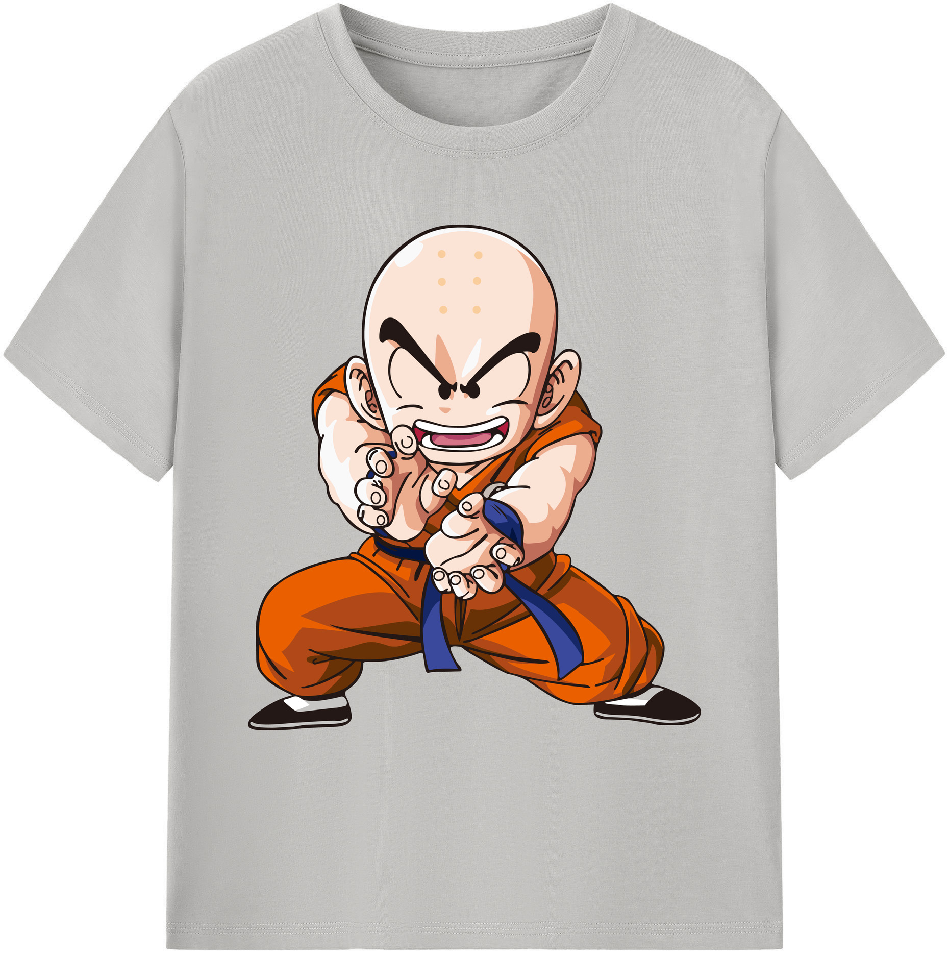 （画像用） ドラゴンボール クリリン DRAGON BALL krillin 綿100％ メンズ半袖Tシャツ｜肌触りやわらか＆通気性
