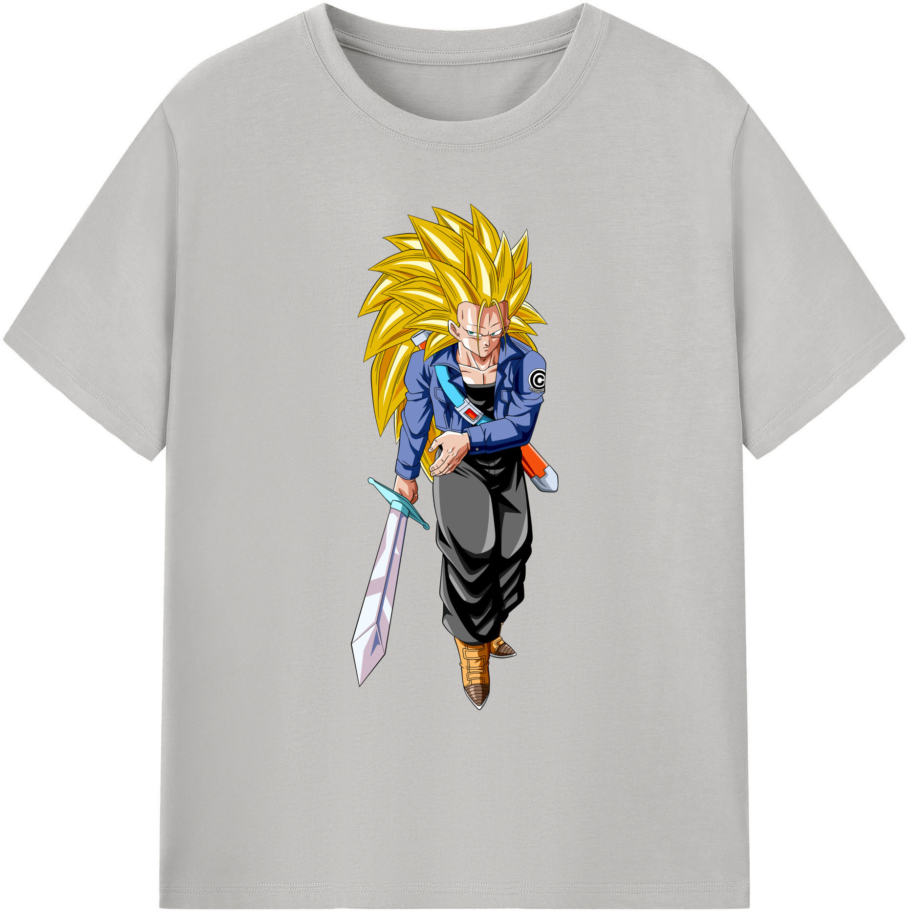 （画像用） ドラゴンボール トランクス（Torankusu）DRAGON BALL Trunks 綿100％ メンズ半袖Tシャツ｜肌触りやわらか＆通気性