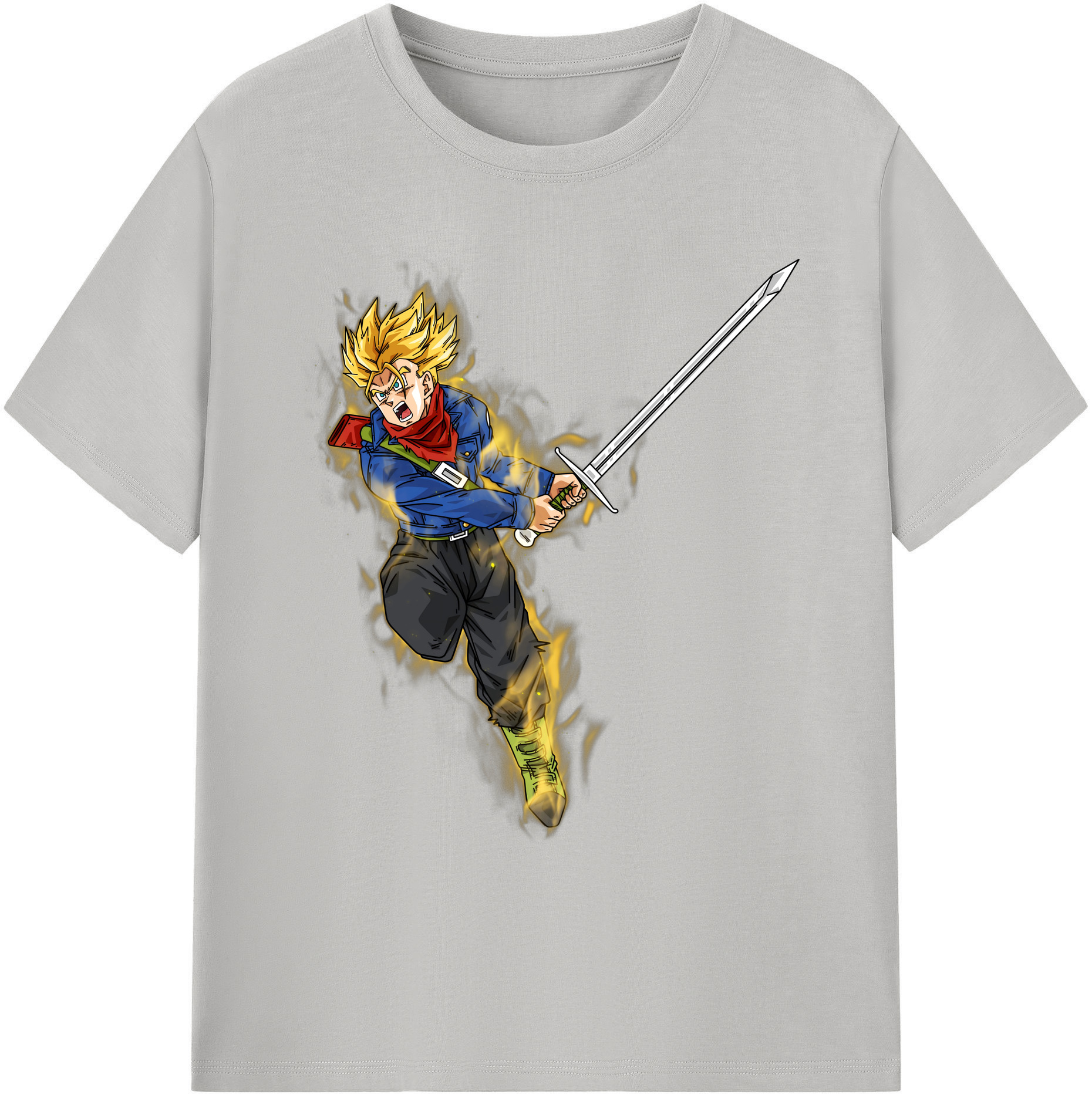 （画像用） ドラゴンボール トランクス（Torankusu）DRAGON BALL Trunks 綿100％ メンズ半袖Tシャツ｜肌触りやわらか＆通気性