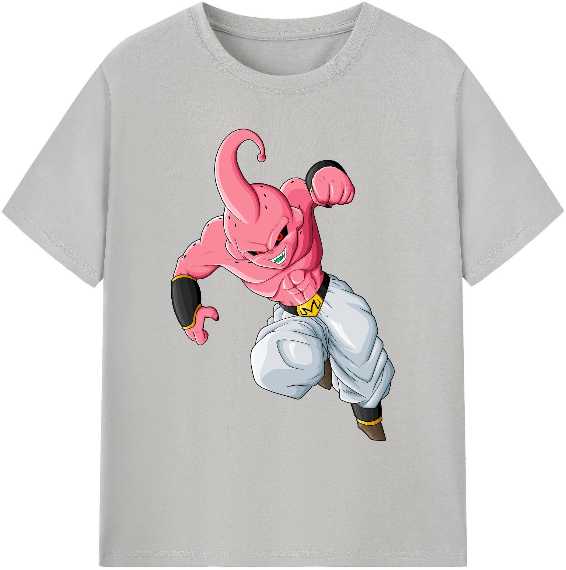 （画像用） ドラゴンボール 魔人ブウ DRAGON BALL Majin Buu 綿100％ メンズ半袖Tシャツ｜肌触りやわらか＆通気性