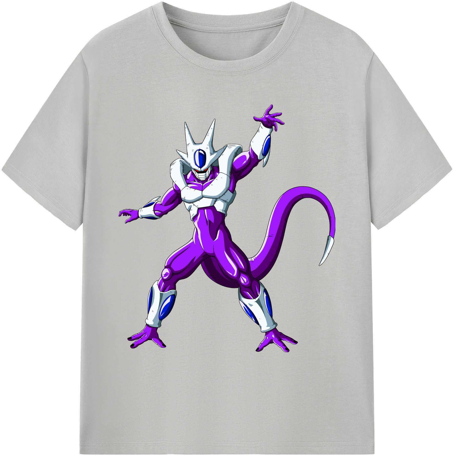 （画像用） ドラゴンボール クウラ DRAGON BALL Cooler Coora 綿100％ メンズ半袖Tシャツ｜肌触りやわらか＆通気性