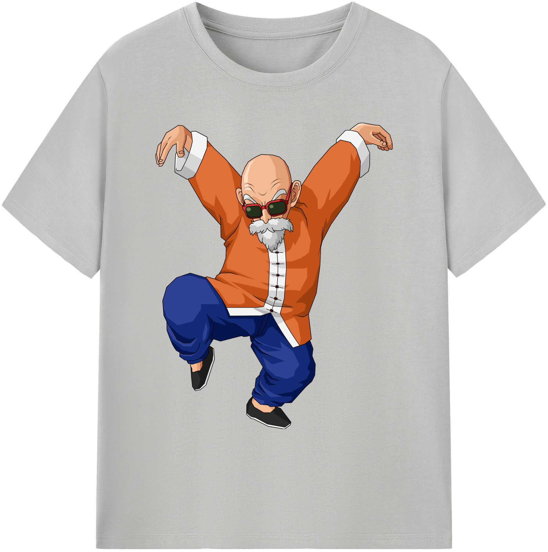 （画像用） ドラゴンボール 亀仙人（かめせんにん） DRAGON BALL Master Roshi Kame Sennin 綿100％ メンズ半袖Tシャツ｜肌触りやわらか＆通気性