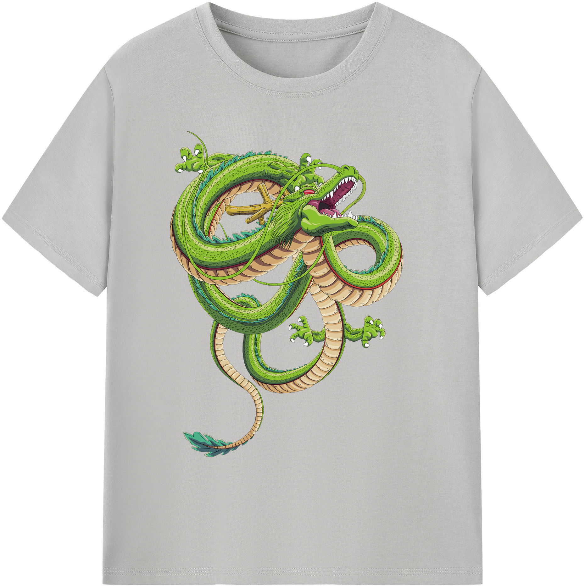 （画像用） ドラゴンボール 神龍 シェンロン DRAGON BALL Shenron 綿100％ メンズ半袖Tシャツ｜肌触りやわらか＆通気性