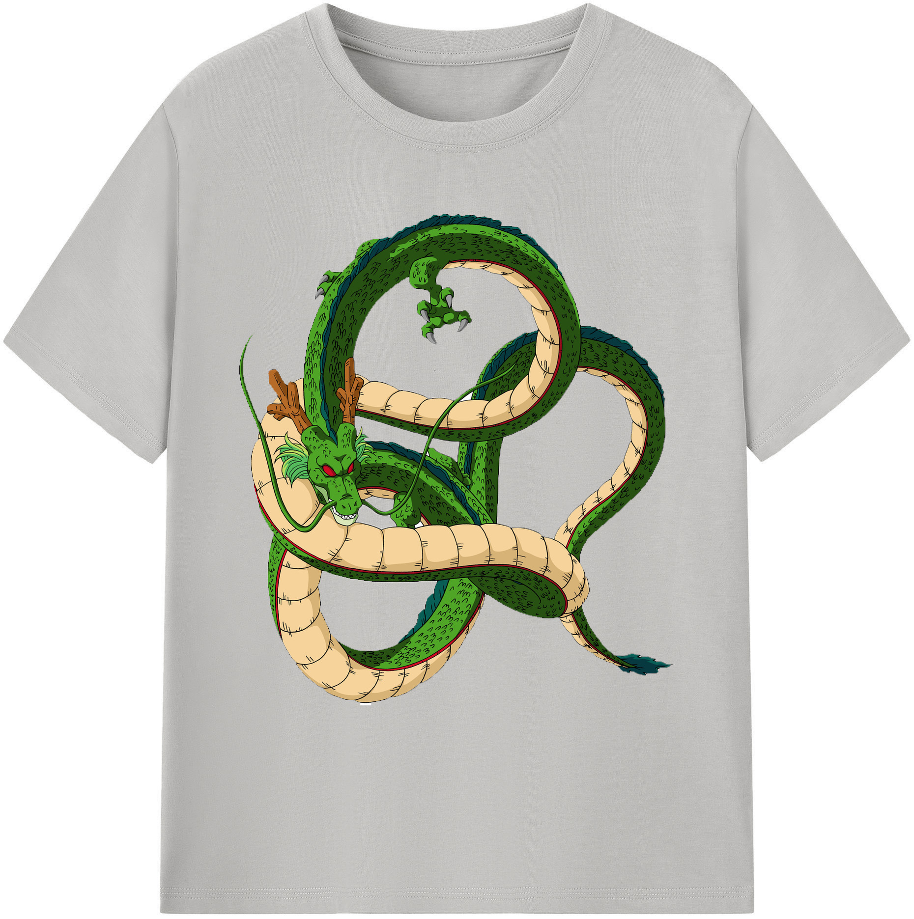 （画像用） ドラゴンボール 神龍 シェンロン DRAGON BALL Shenron 綿100％ メンズ半袖Tシャツ｜肌触りやわらか＆通気性