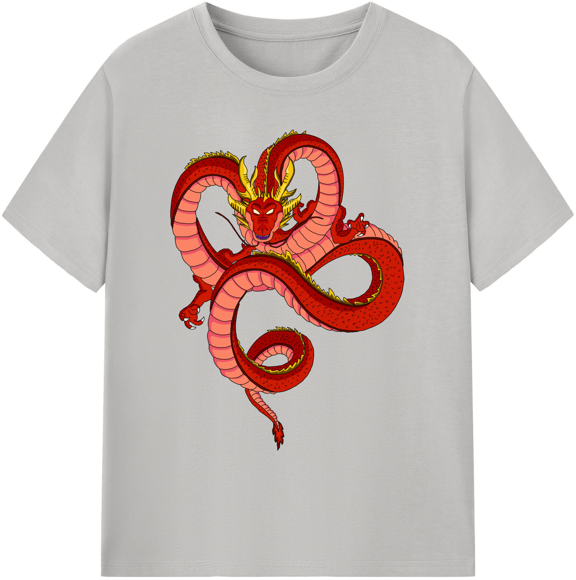 （画像用） ドラゴンボール 神龍 シェンロン DRAGON BALL Shenron 綿100％ メンズ半袖Tシャツ｜肌触りやわらか＆通気性