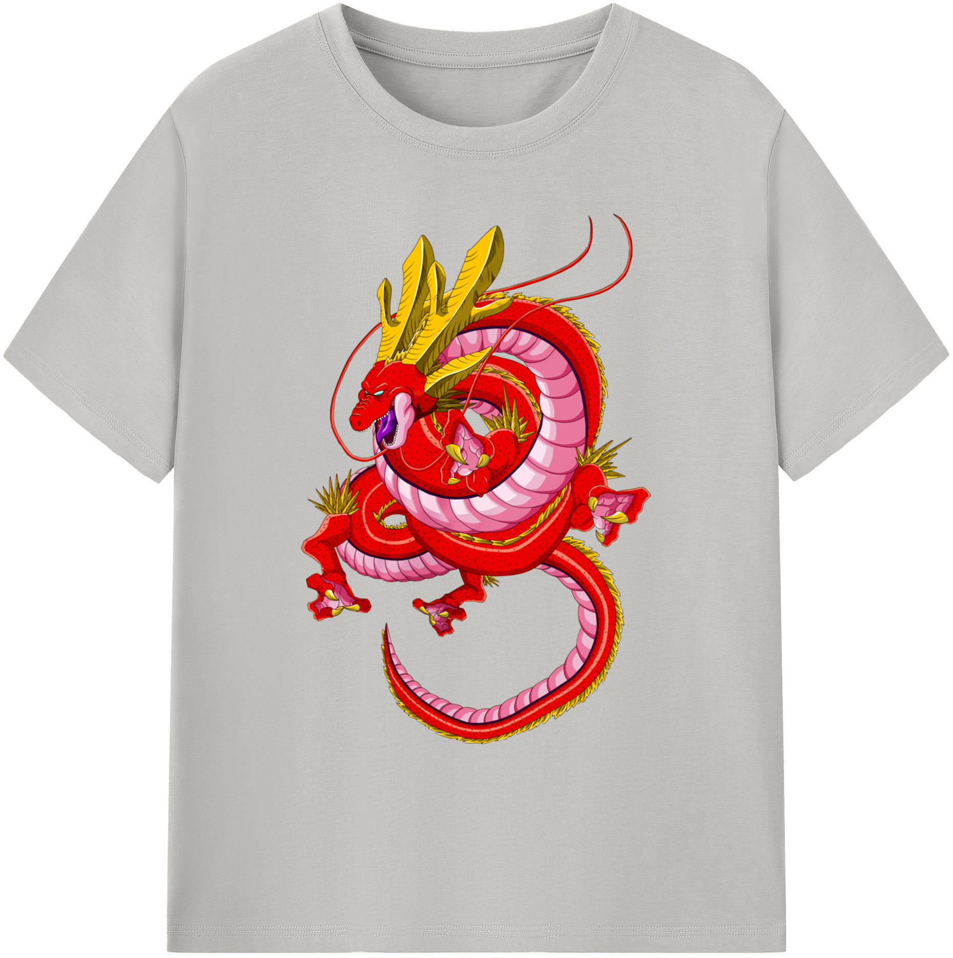 （画像用） ドラゴンボール 神龍 シェンロン DRAGON BALL Shenron 綿100％ メンズ半袖Tシャツ｜肌触りやわらか＆通気性