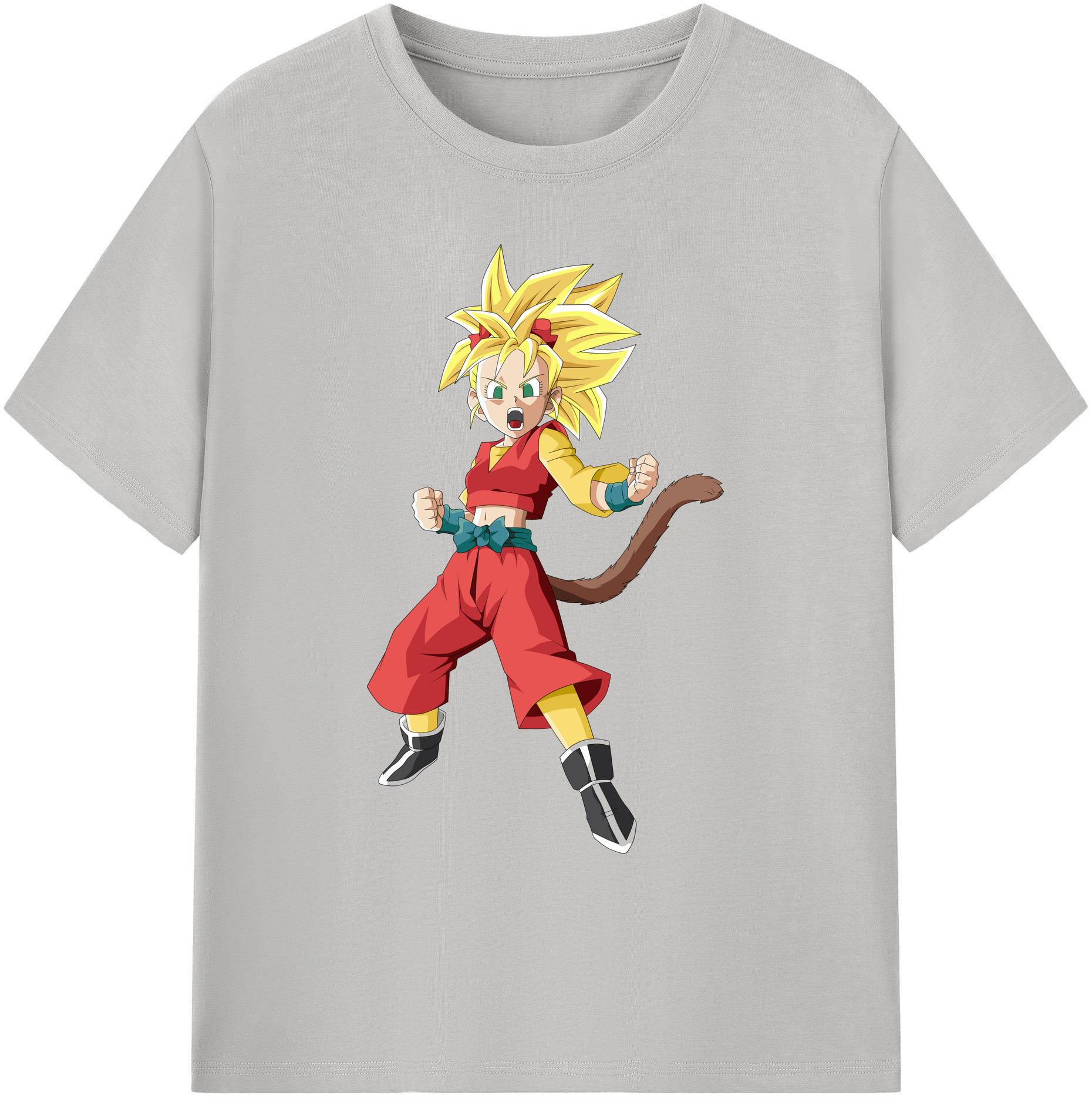 （画像用） ドラゴンボール カリフラ DRAGON BALL Caulifla 綿100％ メンズ半袖Tシャツ｜肌触りやわらか＆通気性