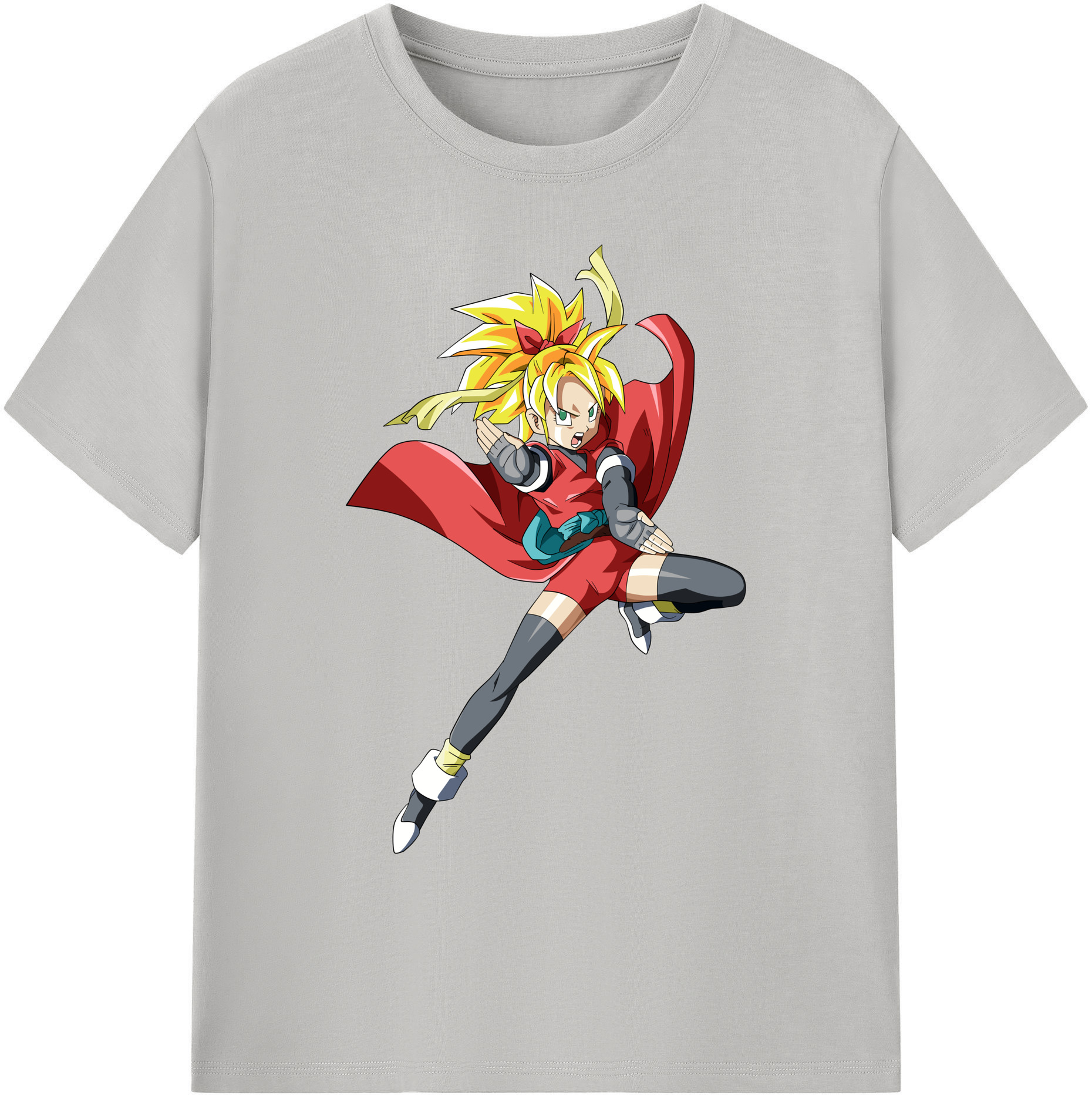 （画像用） ドラゴンボール カリフラ DRAGON BALL Caulifla 綿100％ メンズ半袖Tシャツ｜肌触りやわらか＆通気性
