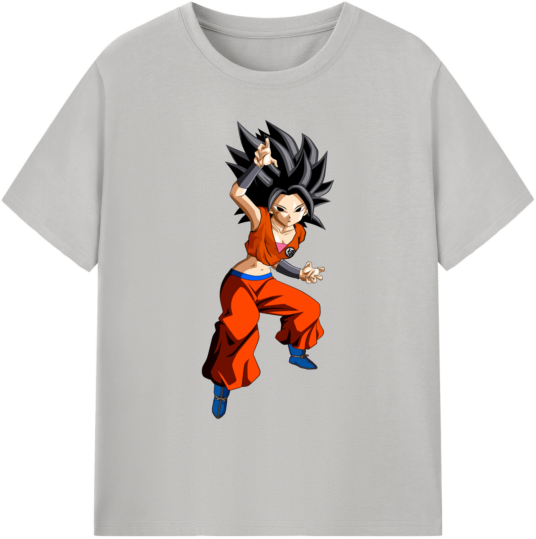 （画像用） ドラゴンボール カリフラ DRAGON BALL Caulifla 綿100％ メンズ半袖Tシャツ｜肌触りやわらか＆通気性