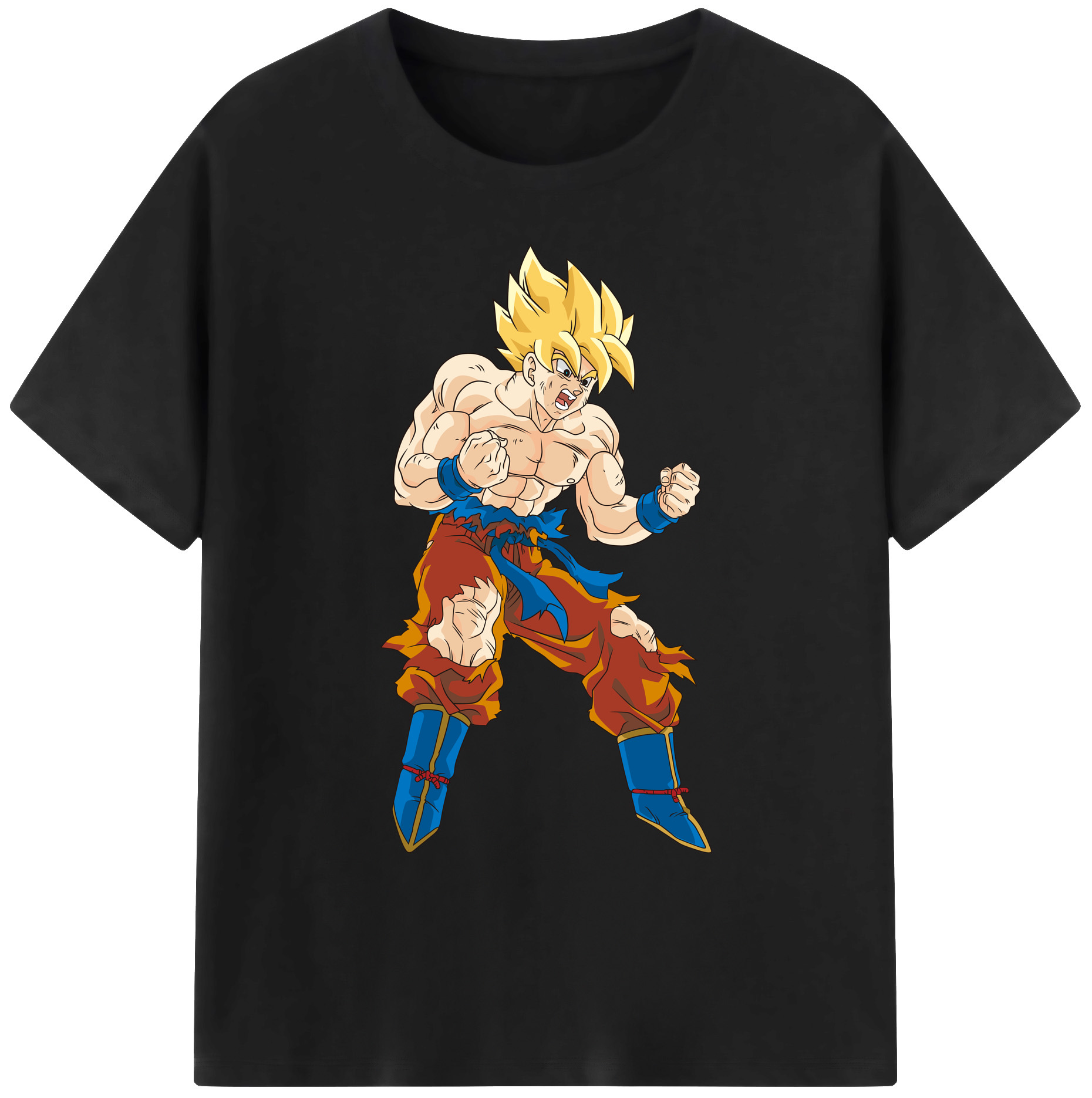 （画像用） ドラゴンボール 孫悟空（そん ごくう）Son Goku カカロット DRAGON BALL Kakarotto 綿100％ メンズ半袖Tシャツ｜肌触りやわらか＆通気性