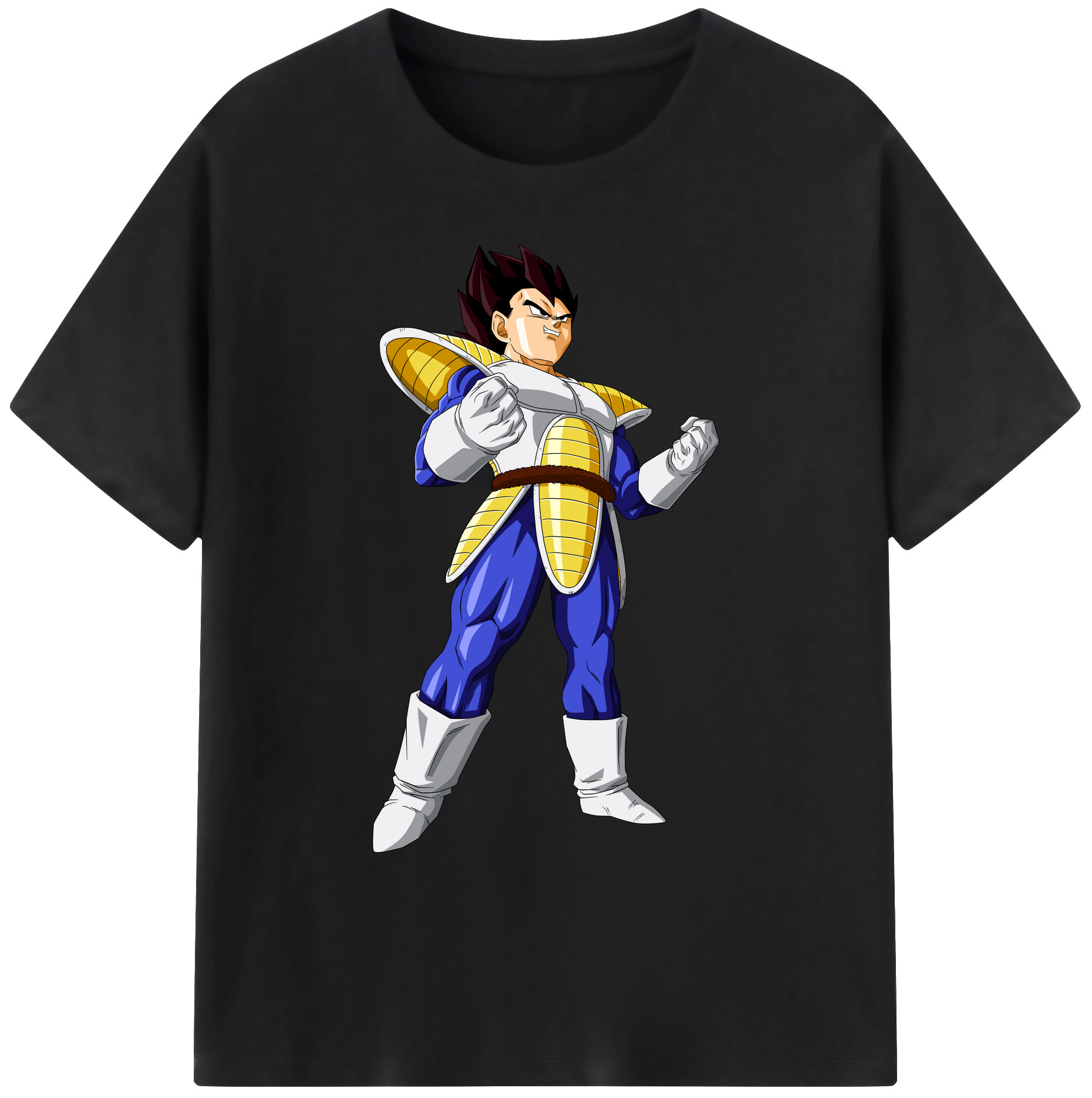 （画像用） ドラゴンボール ベジータ四世（Bejīta Yonsei）DRAGON BALL Vegeta IV 綿100％ メンズ半袖Tシャツ｜肌触りやわらか＆通気性