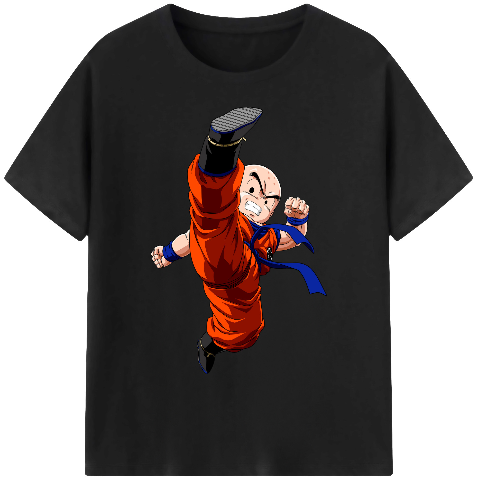 （画像用） ドラゴンボール クリリン DRAGON BALL krillin 綿100％ メンズ半袖Tシャツ｜肌触りやわらか＆通気性