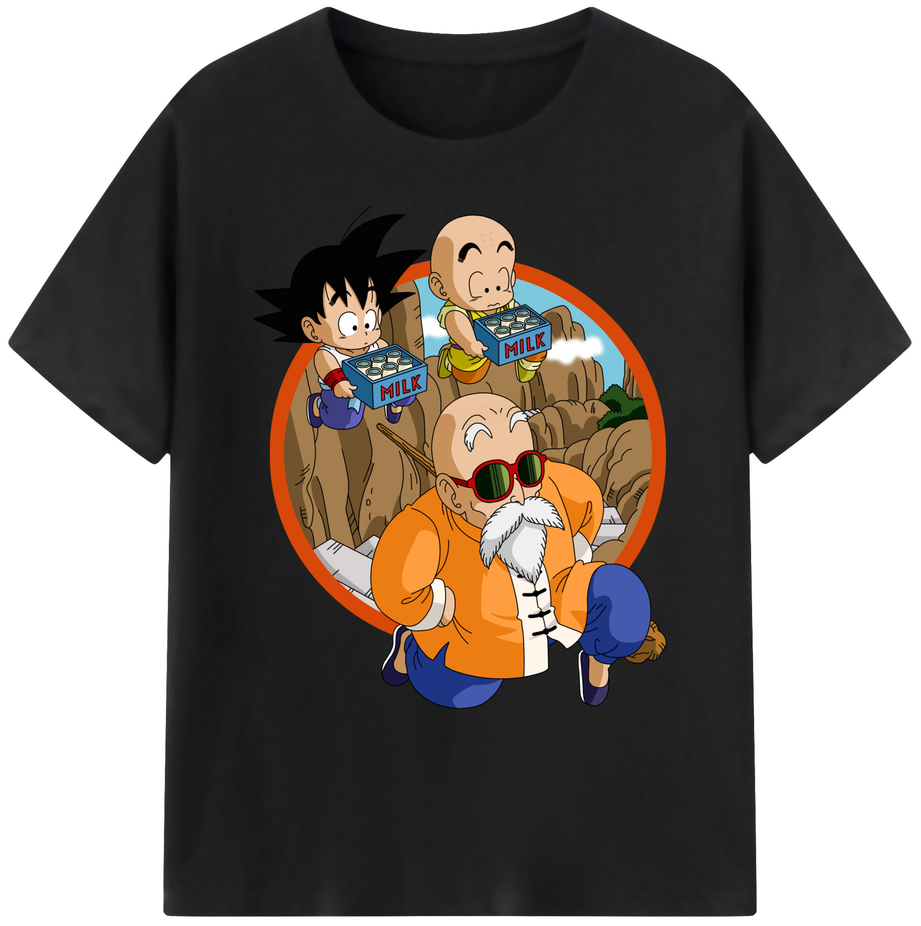 （画像用） ドラゴンボール 亀仙人（かめせんにん） DRAGON BALL Master Roshi Kame Sennin 綿100％ メンズ半袖Tシャツ｜肌触りやわらか＆通気性