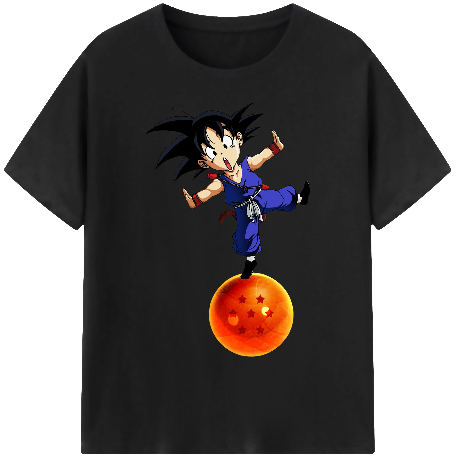 （画像用） ドラゴンボール 孫悟空（そん ごくう）Son Goku カカロット DRAGON BALL Kakarotto 綿100％ メンズ半袖Tシャツ｜肌触りやわらか＆通気性