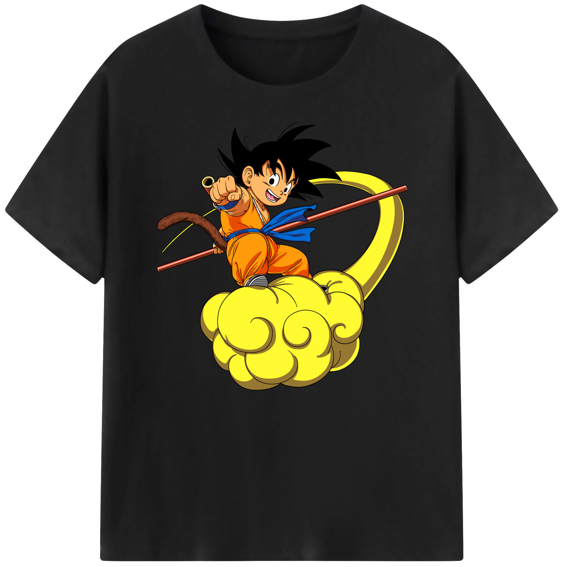 （画像用） ドラゴンボール 孫悟空（そん ごくう）Son Goku カカロット DRAGON BALL Kakarotto 綿100％ メンズ半袖Tシャツ｜肌触りやわらか＆通気性