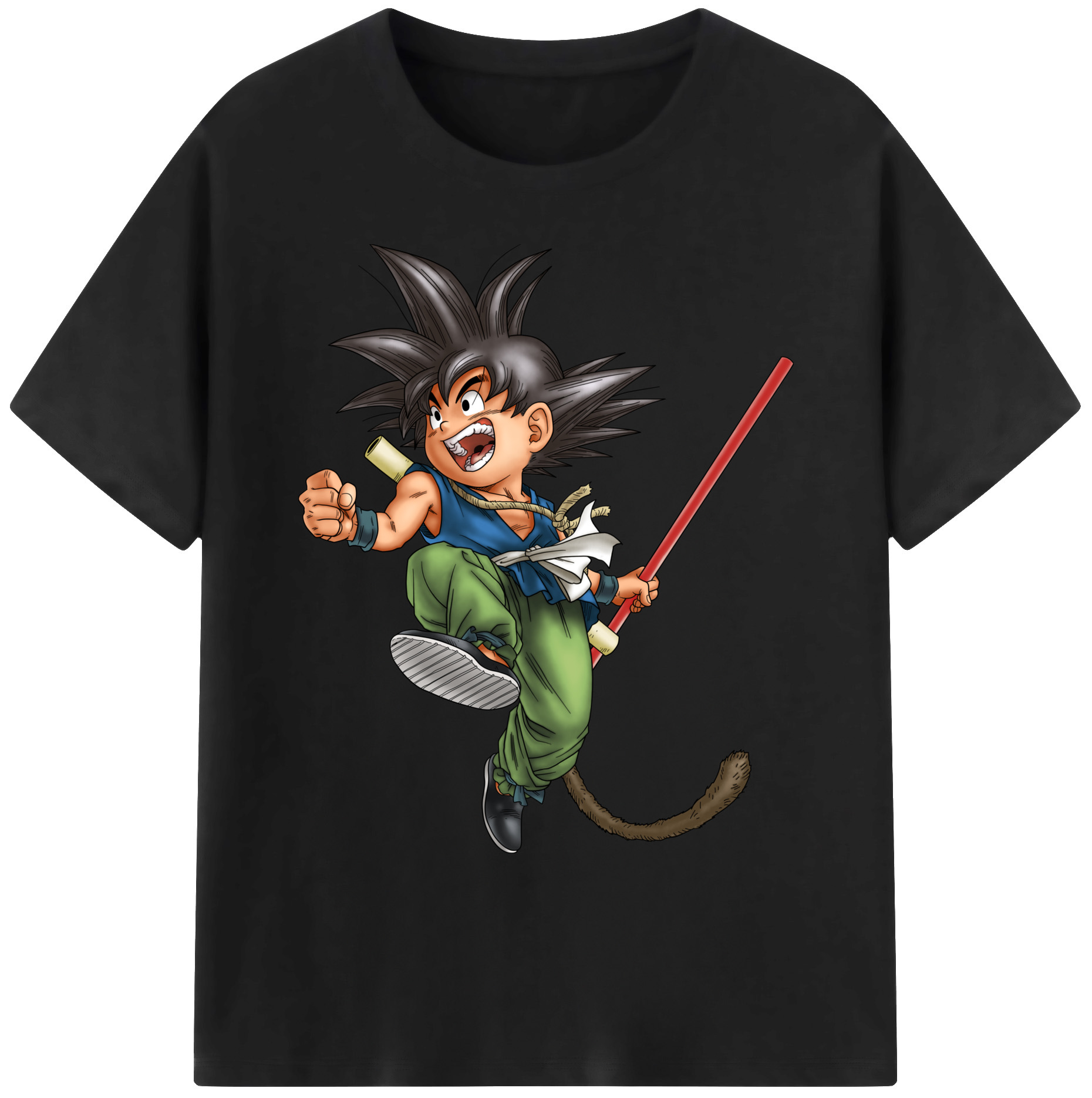 （画像用） ドラゴンボール 孫悟空（そん ごくう）Son Goku カカロット DRAGON BALL Kakarotto 綿100％ メンズ半袖Tシャツ｜肌触りやわらか＆通気性