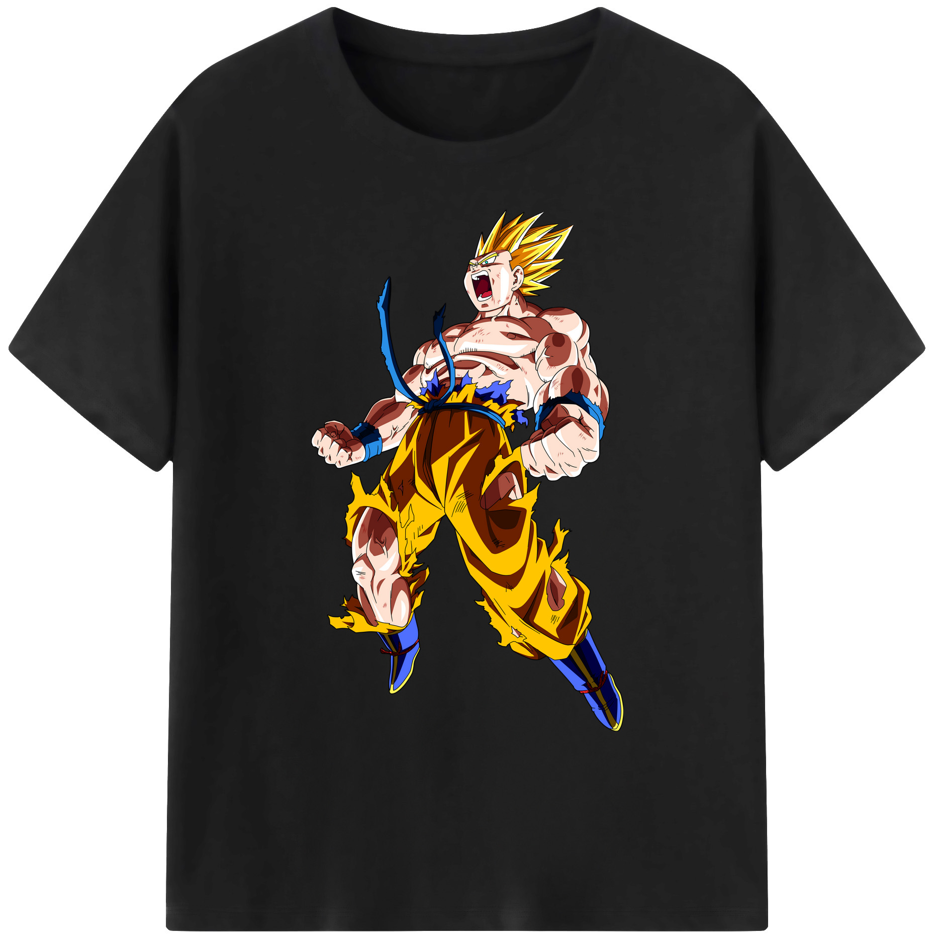 （画像用） ドラゴンボール 孫悟空（そん ごくう）Son Goku カカロット DRAGON BALL Kakarotto 綿100％ メンズ半袖Tシャツ｜肌触りやわらか＆通気性