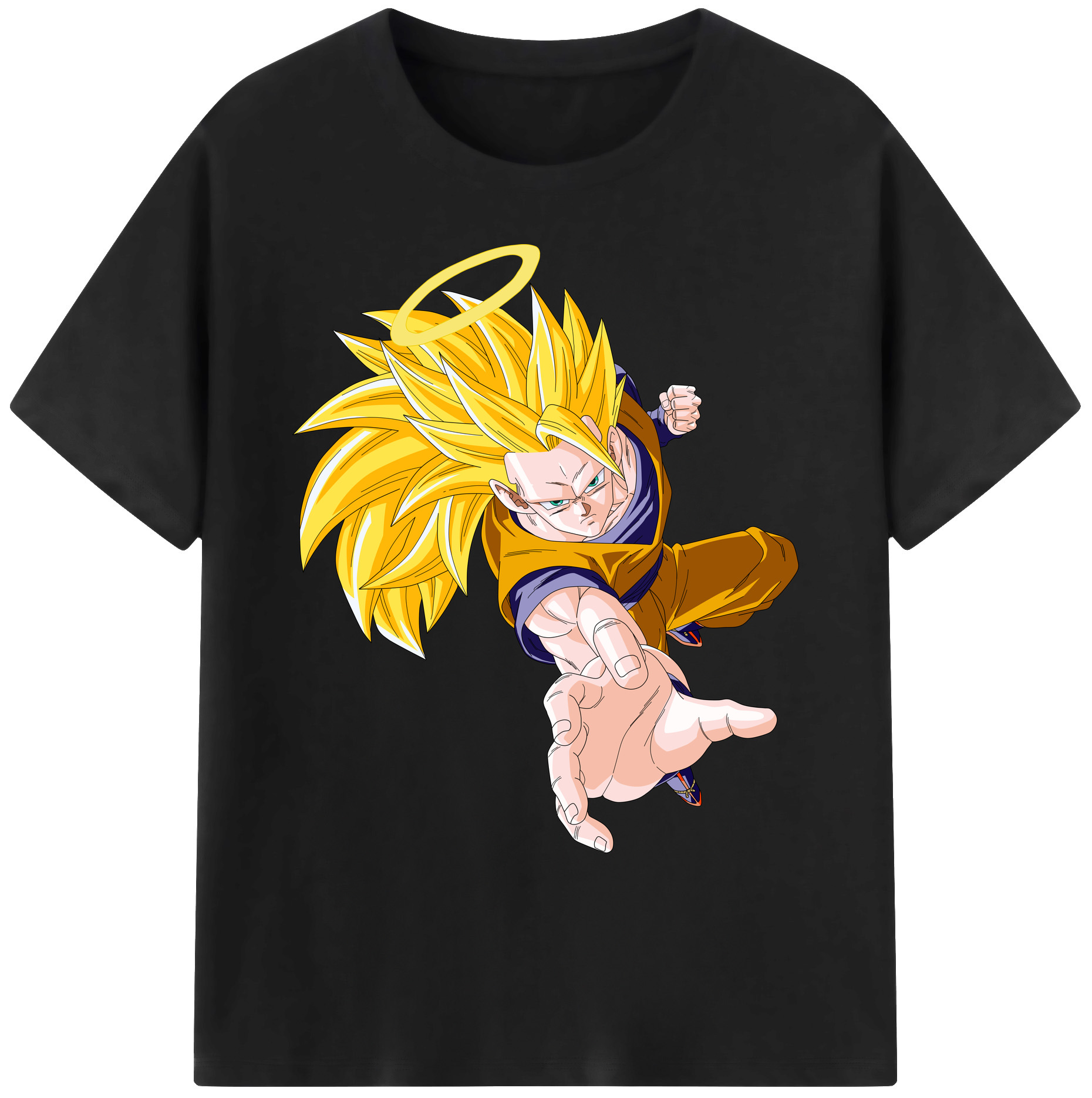 （画像用） ドラゴンボール 孫悟空（そん ごくう）Son Goku カカロット DRAGON BALL Kakarotto 綿100％ メンズ半袖Tシャツ｜肌触りやわらか＆通気性
