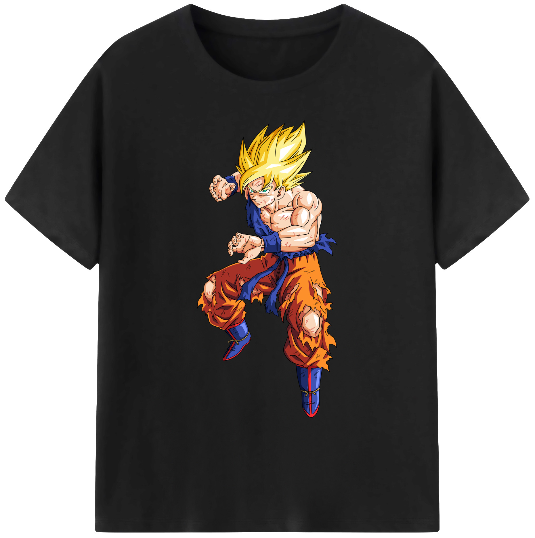 （画像用） ドラゴンボール 孫悟空（そん ごくう）Son Goku カカロット DRAGON BALL Kakarotto 綿100％ メンズ半袖Tシャツ｜肌触りやわらか＆通気性
