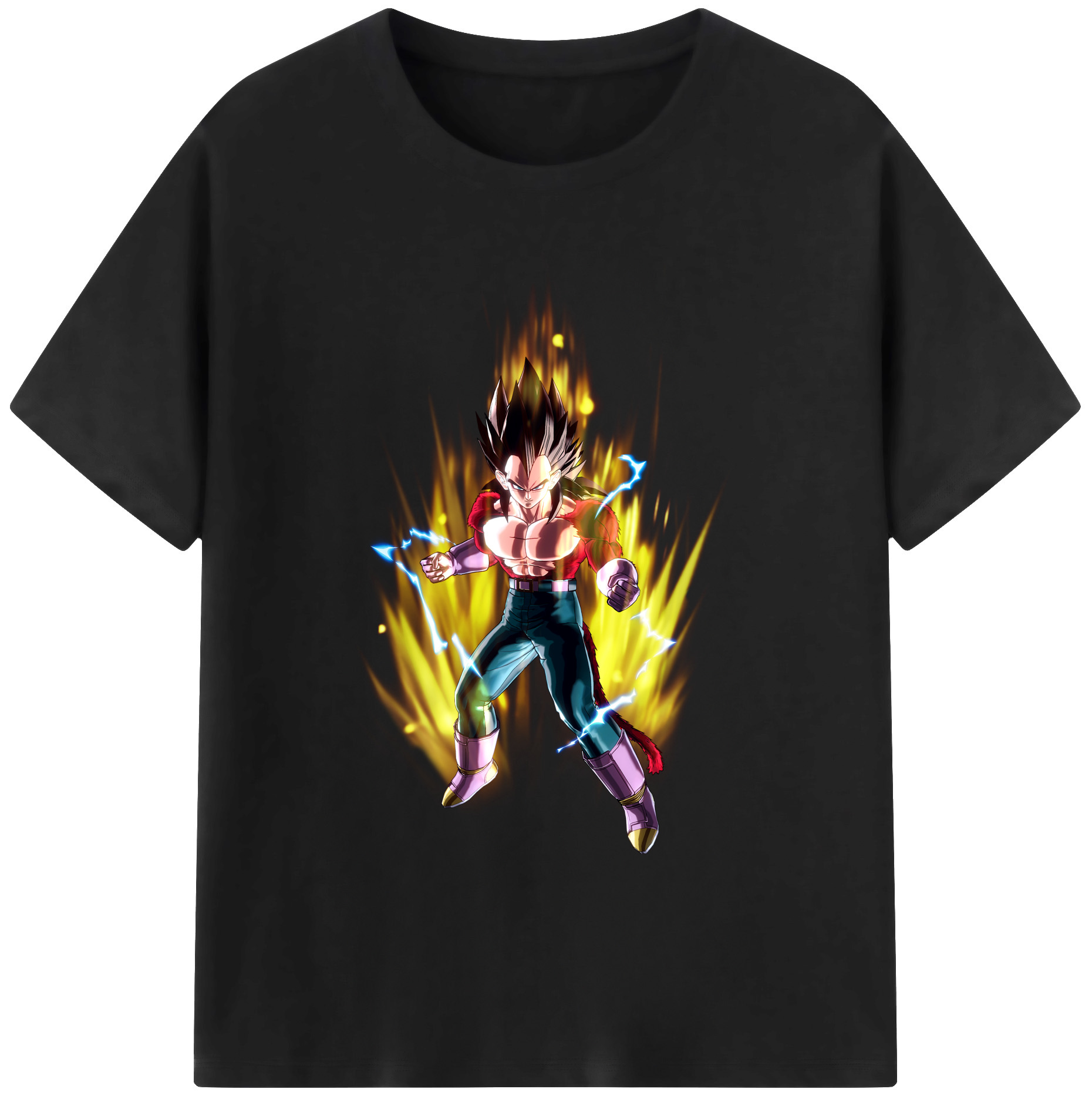 （画像用） ドラゴンボール ベジータ四世（Bejīta Yonsei）DRAGON BALL Vegeta IV 綿100％ メンズ半袖Tシャツ｜肌触りやわらか＆通気性