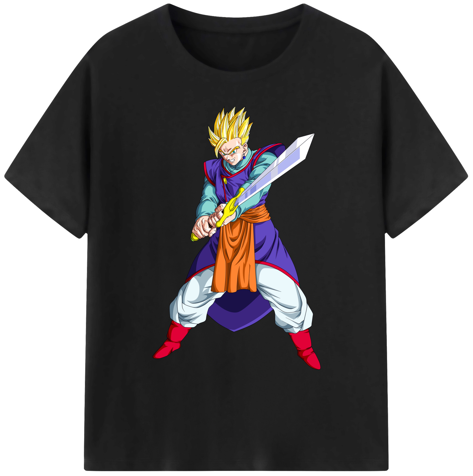 （画像用） ドラゴンボール 孫 悟飯（そんごはん）DRAGON BALL Son Gohan 綿100％ メンズ半袖Tシャツ｜肌触りやわらか＆通気性