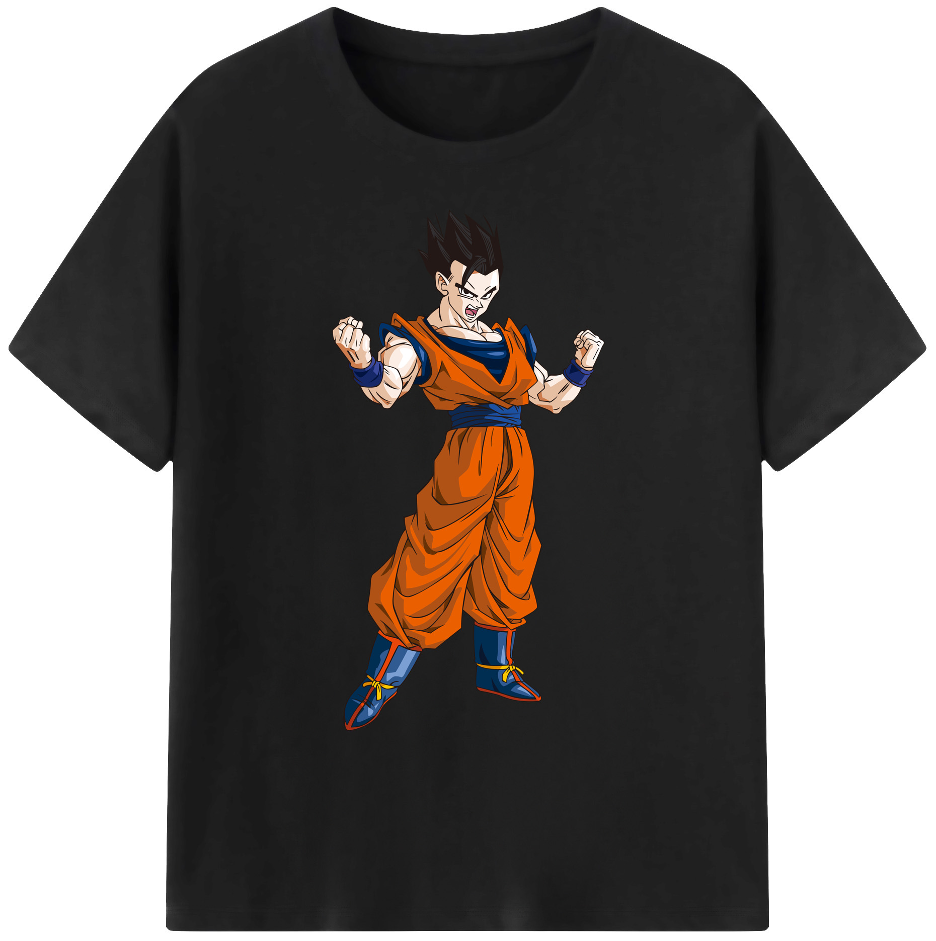（画像用） ドラゴンボール 孫 悟飯（そんごはん）DRAGON BALL Son Gohan 綿100％ メンズ半袖Tシャツ｜肌触りやわらか＆通気性