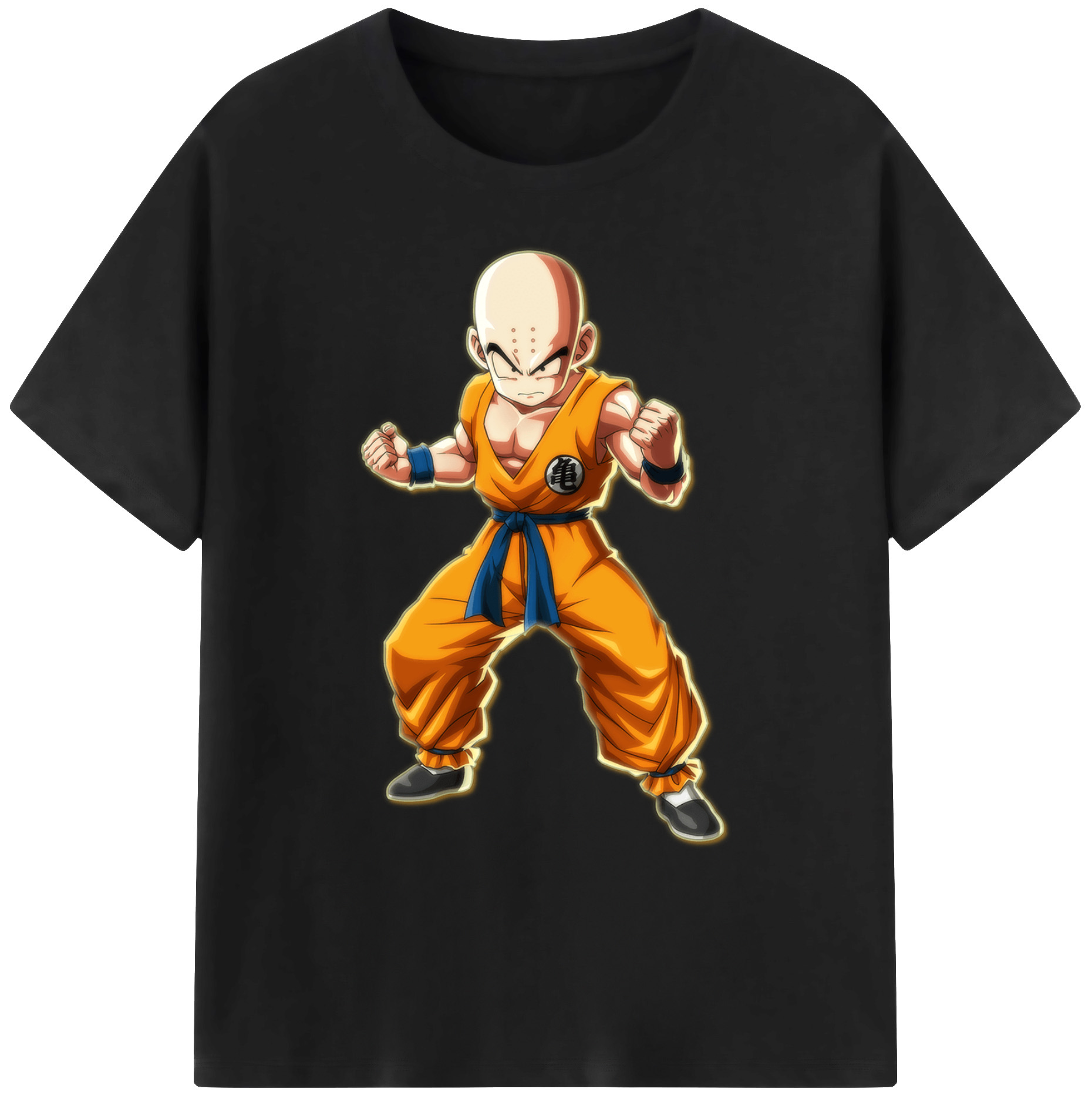 （画像用） ドラゴンボール クリリン DRAGON BALL krillin 綿100％ メンズ半袖Tシャツ｜肌触りやわらか＆通気性