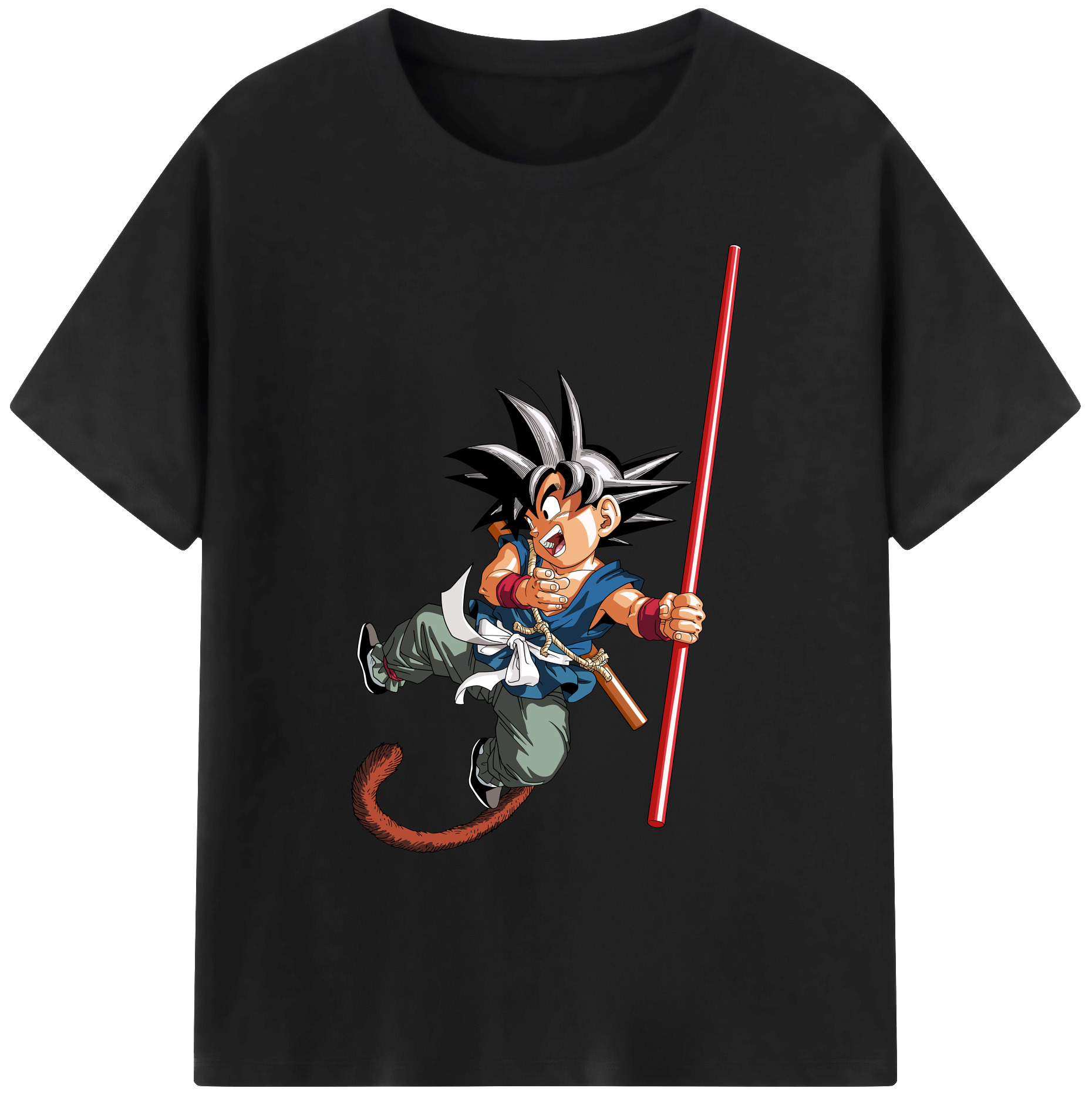 （画像用） ドラゴンボール 孫悟空（そん ごくう）Son Goku カカロット DRAGON BALL Kakarotto 綿100％ メンズ半袖Tシャツ｜肌触りやわらか＆通気性