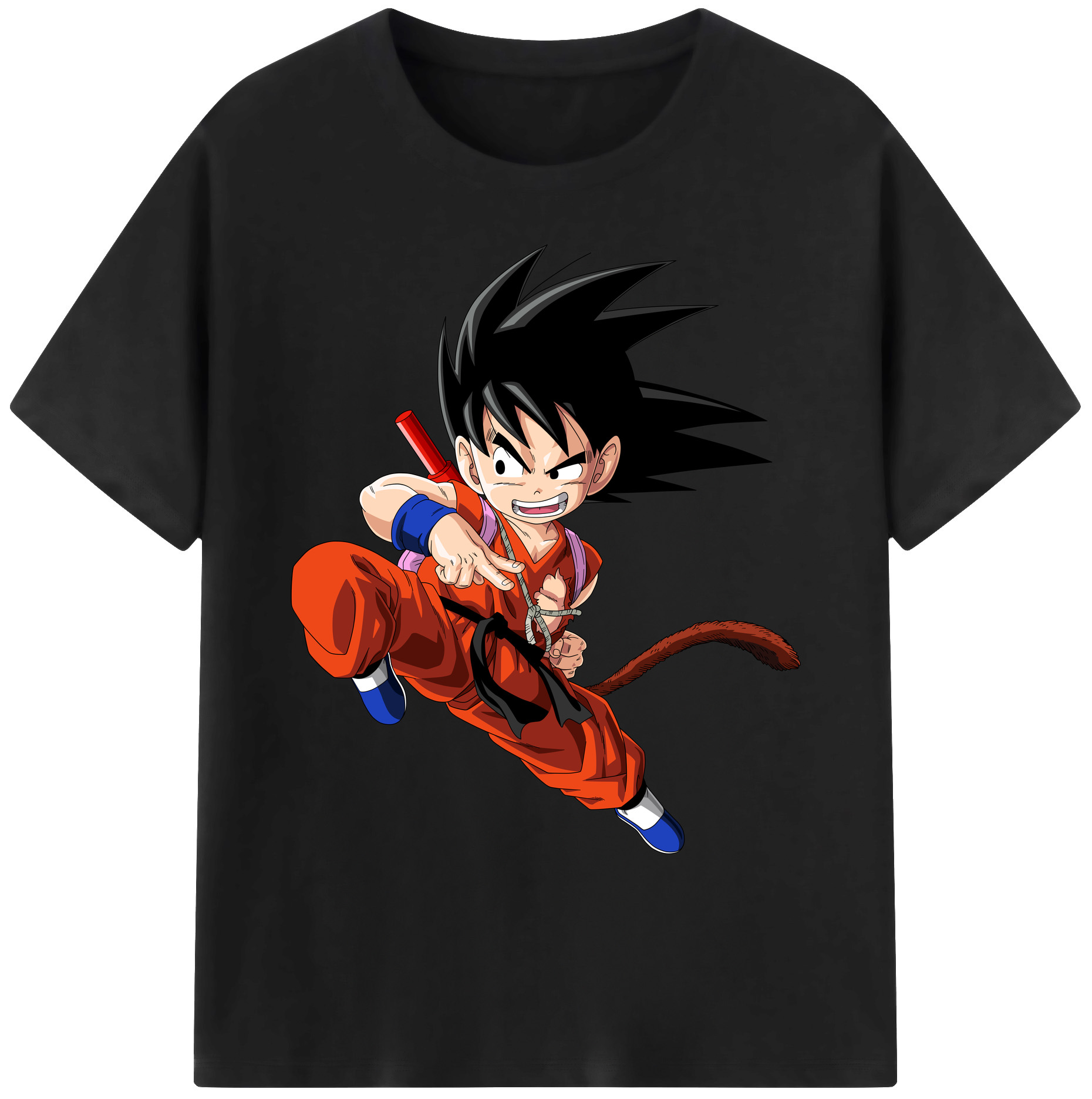 （画像用） ドラゴンボール 孫悟空（そん ごくう）Son Goku カカロット DRAGON BALL Kakarotto 綿100％ メンズ半袖Tシャツ｜肌触りやわらか＆通気性