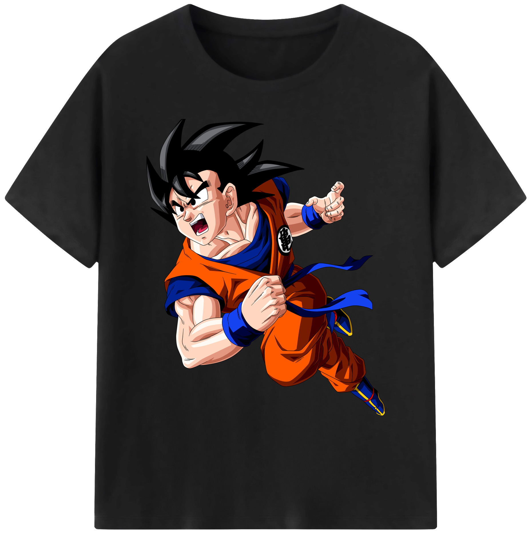 （画像用） ドラゴンボール 孫悟空（そん ごくう）Son Goku カカロット DRAGON BALL Kakarotto 綿100％ メンズ半袖Tシャツ｜肌触りやわらか＆通気性