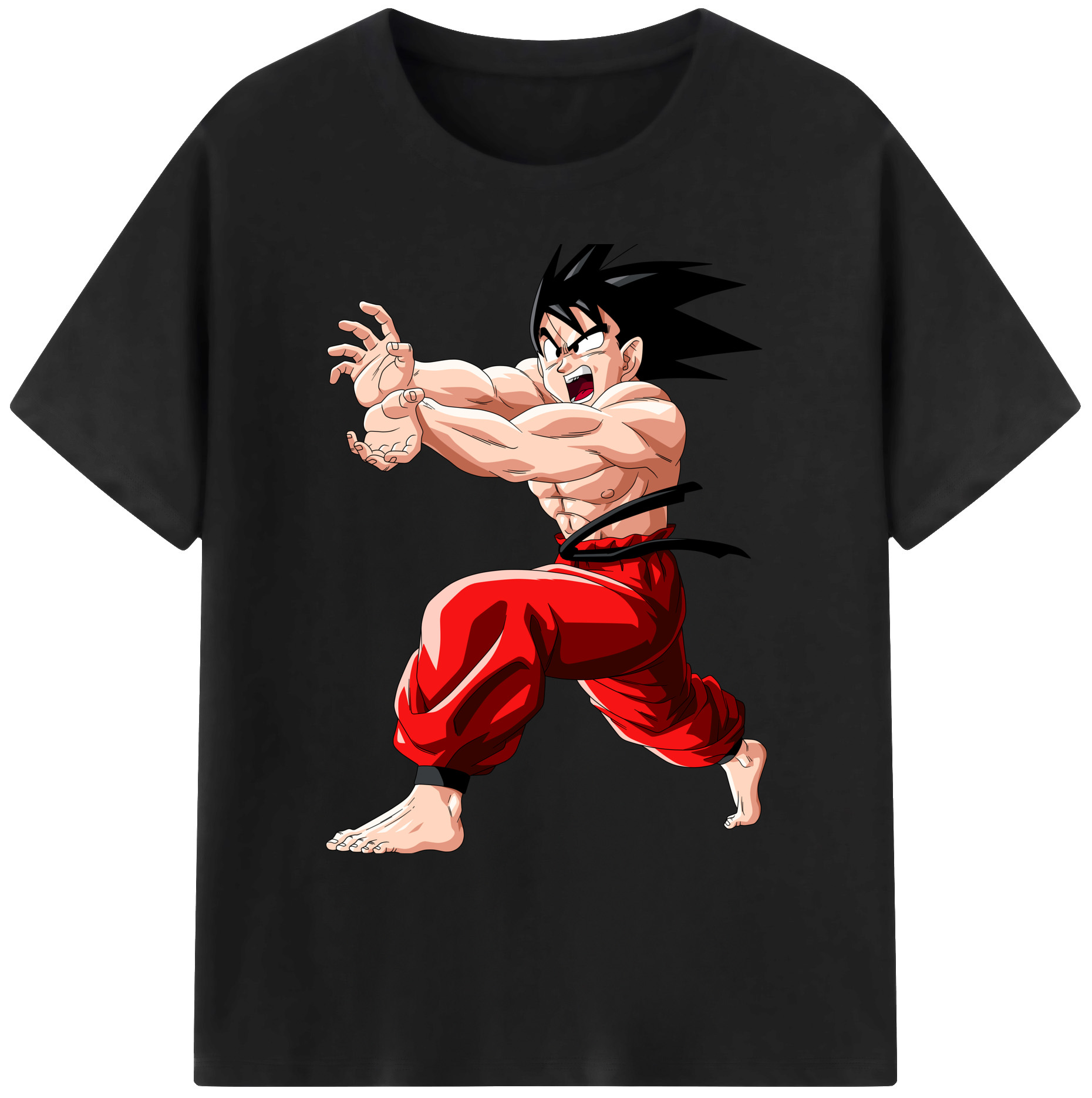 （画像用） ドラゴンボール 孫悟空（そん ごくう）Son Goku カカロット DRAGON BALL Kakarotto 綿100％ メンズ半袖Tシャツ｜肌触りやわらか＆通気性