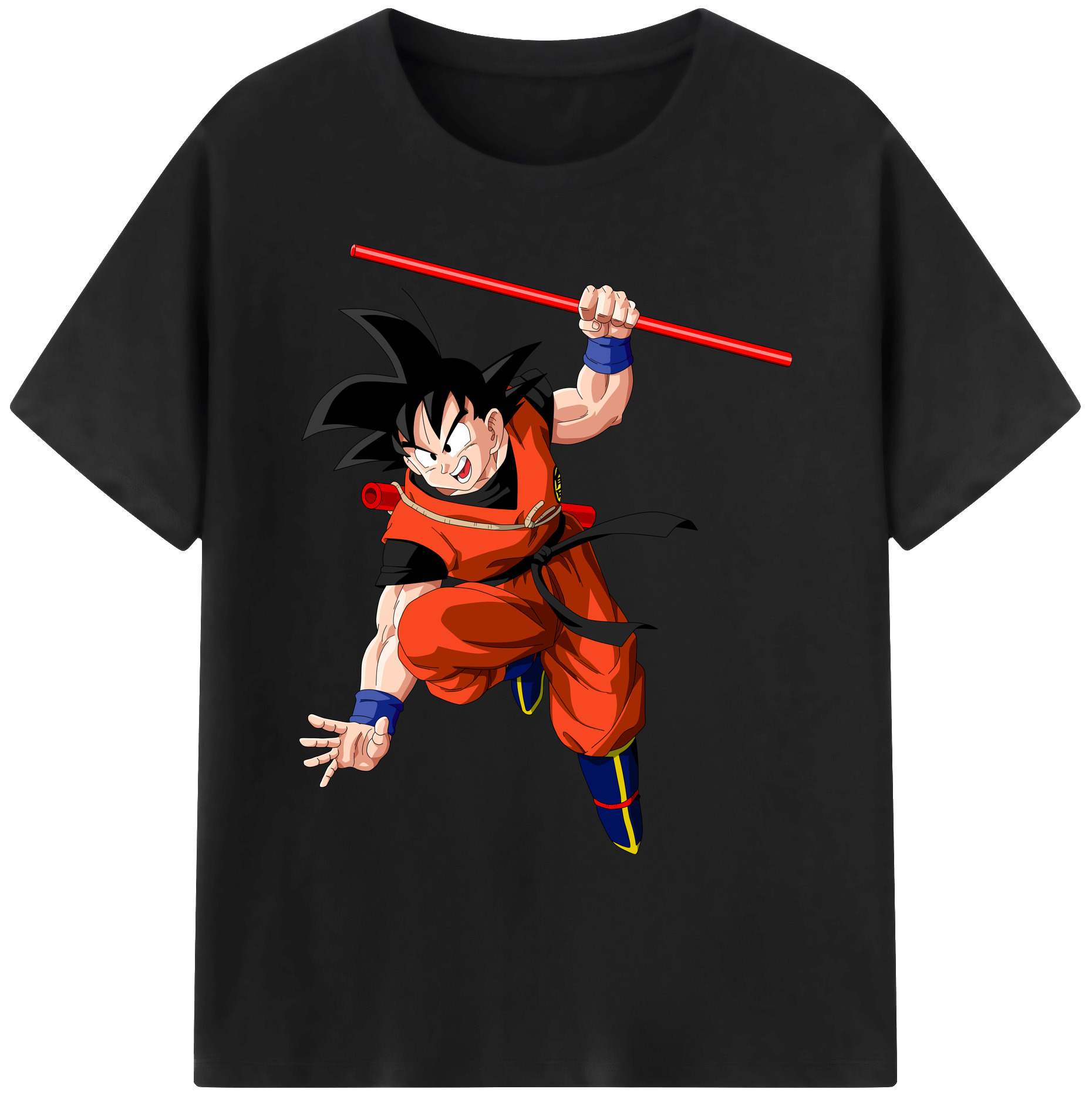 （画像用） ドラゴンボール 孫悟空（そん ごくう）Son Goku カカロット DRAGON BALL Kakarotto 綿100％ メンズ半袖Tシャツ｜肌触りやわらか＆通気性