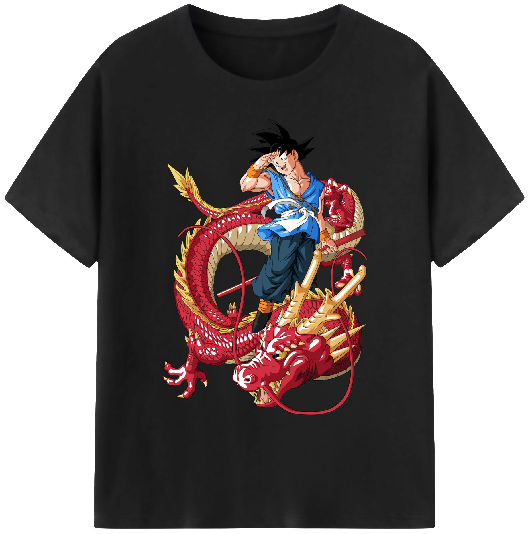 （画像用） ドラゴンボール 孫悟空（そん ごくう）Son Goku カカロット DRAGON BALL Kakarotto 綿100％ メンズ半袖Tシャツ｜肌触りやわらか＆通気性