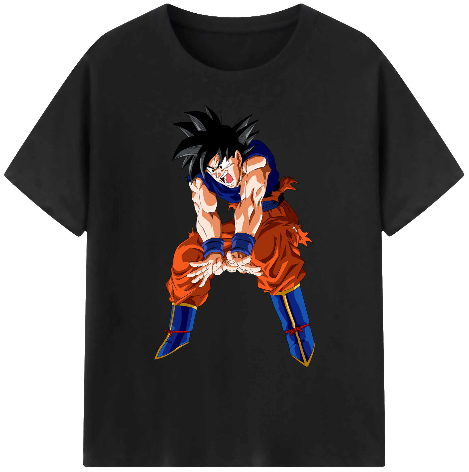 （画像用） ドラゴンボール 孫悟空（そん ごくう）Son Goku カカロット DRAGON BALL Kakarotto 綿100％ メンズ半袖Tシャツ｜肌触りやわらか＆通気性