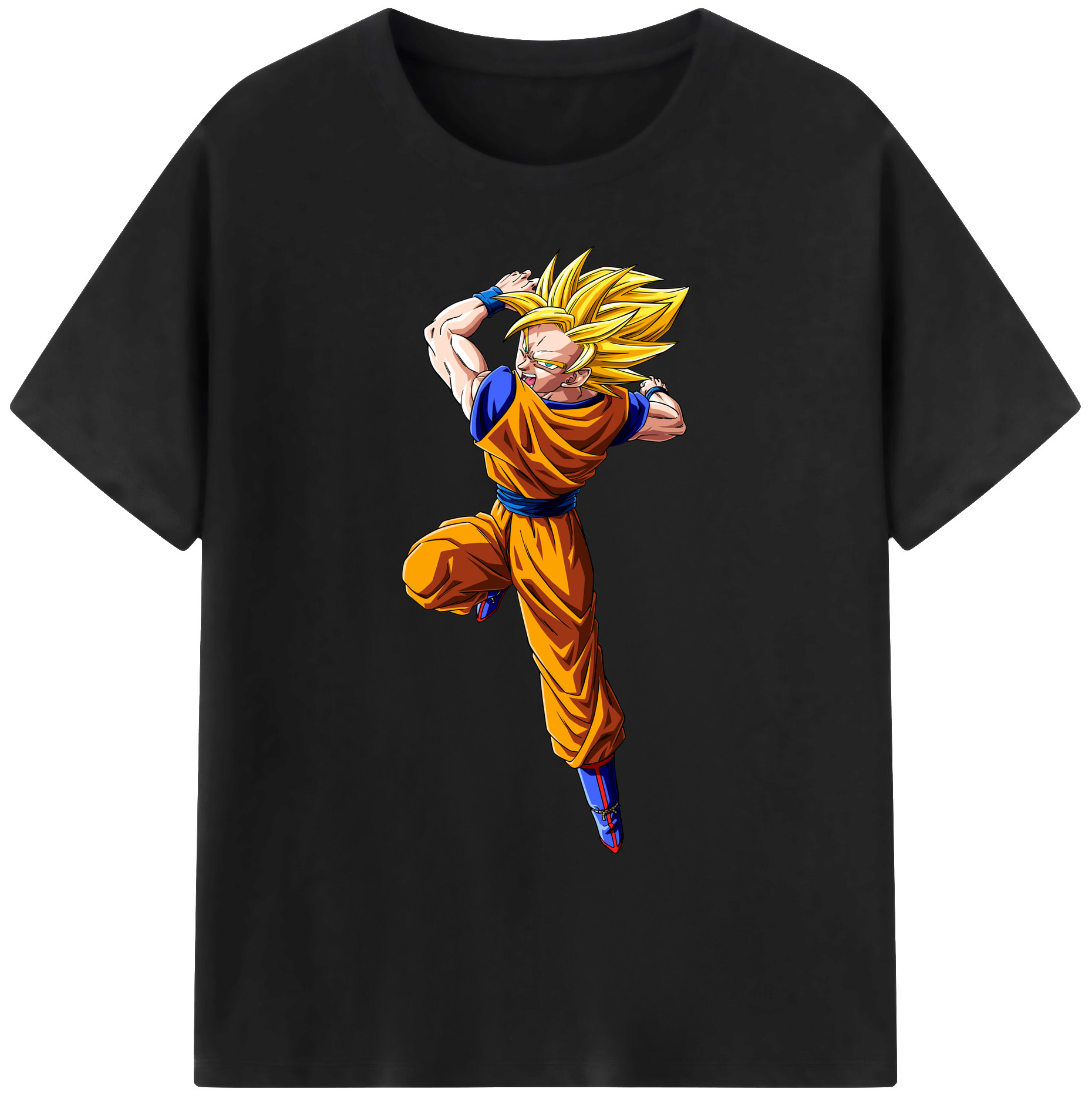 （画像用） ドラゴンボール 孫悟空（そん ごくう）Son Goku カカロット DRAGON BALL Kakarotto 綿100％ メンズ半袖Tシャツ｜肌触りやわらか＆通気性