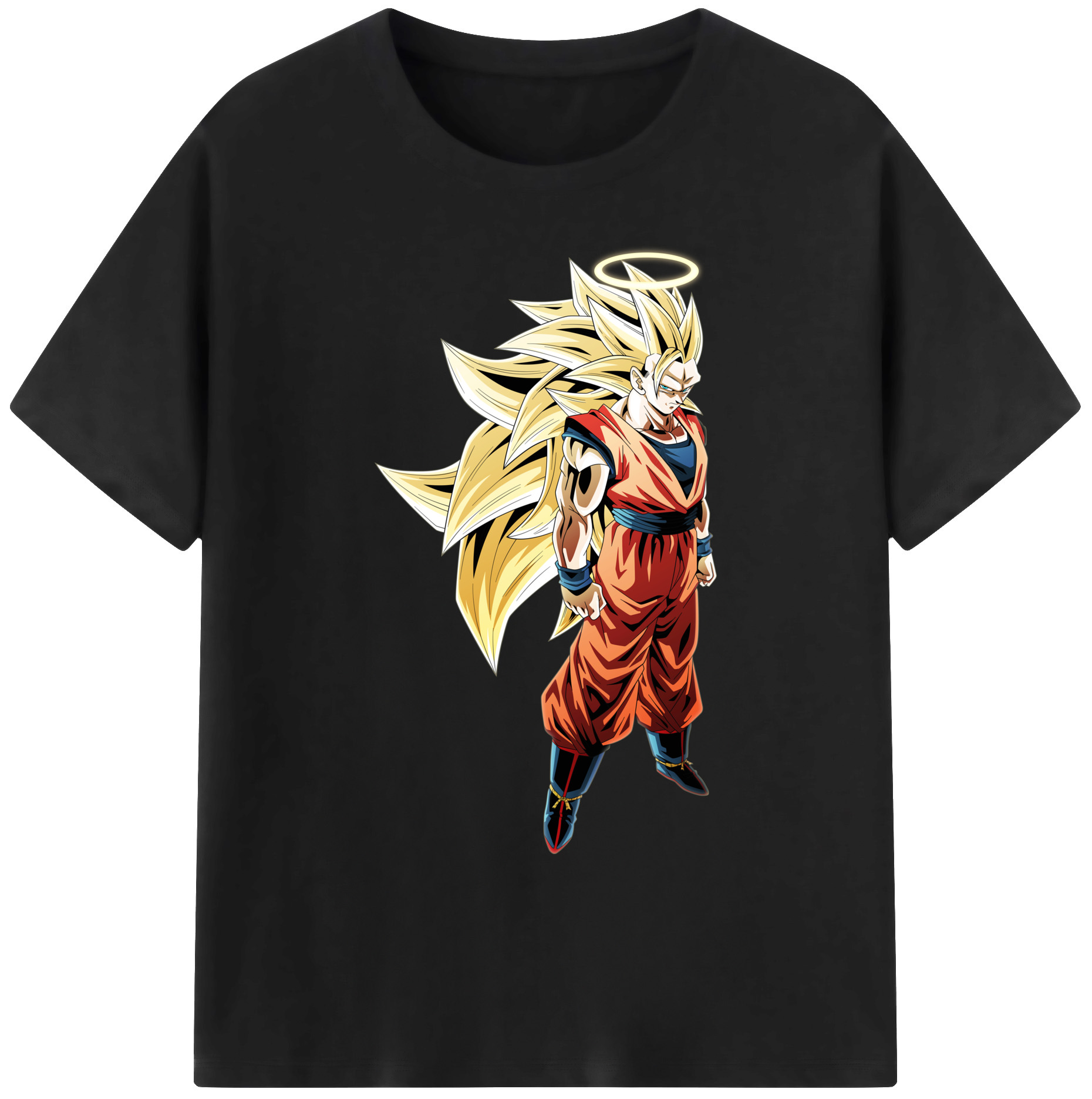 （画像用） ドラゴンボール 孫悟空（そん ごくう）Son Goku カカロット DRAGON BALL Kakarotto 綿100％ メンズ半袖Tシャツ｜肌触りやわらか＆通気性